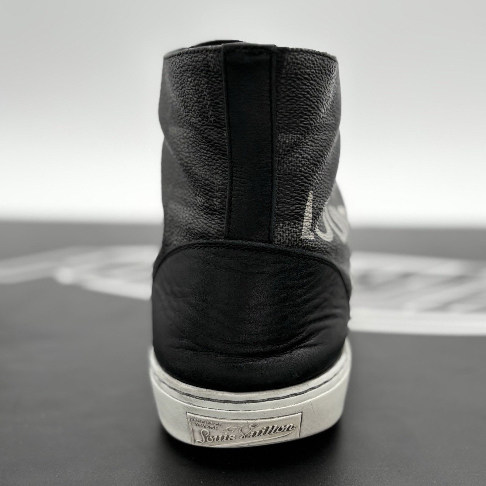 Louis Vuitton Louis Vuitton Tattoo Line High Top Damier Graphite ' Black ' Size US 8 / EU 41 - 3 Thumbnail