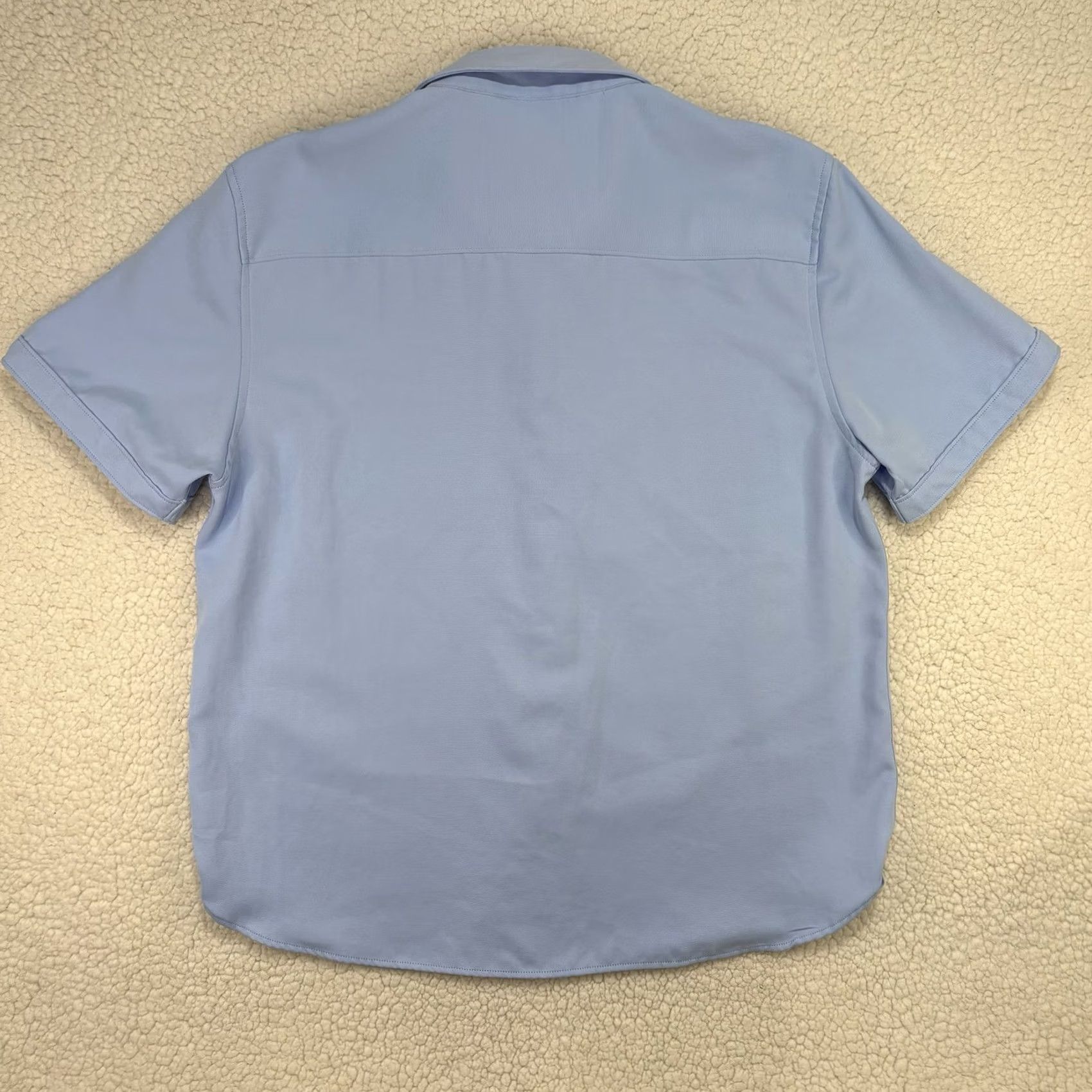 Vintage Age Of Wisdom Shirt Mens Medium Light Blue Button Up Pocket Performance Stretch Size US M / EU 48-50 / 2 - 5 Thumbnail