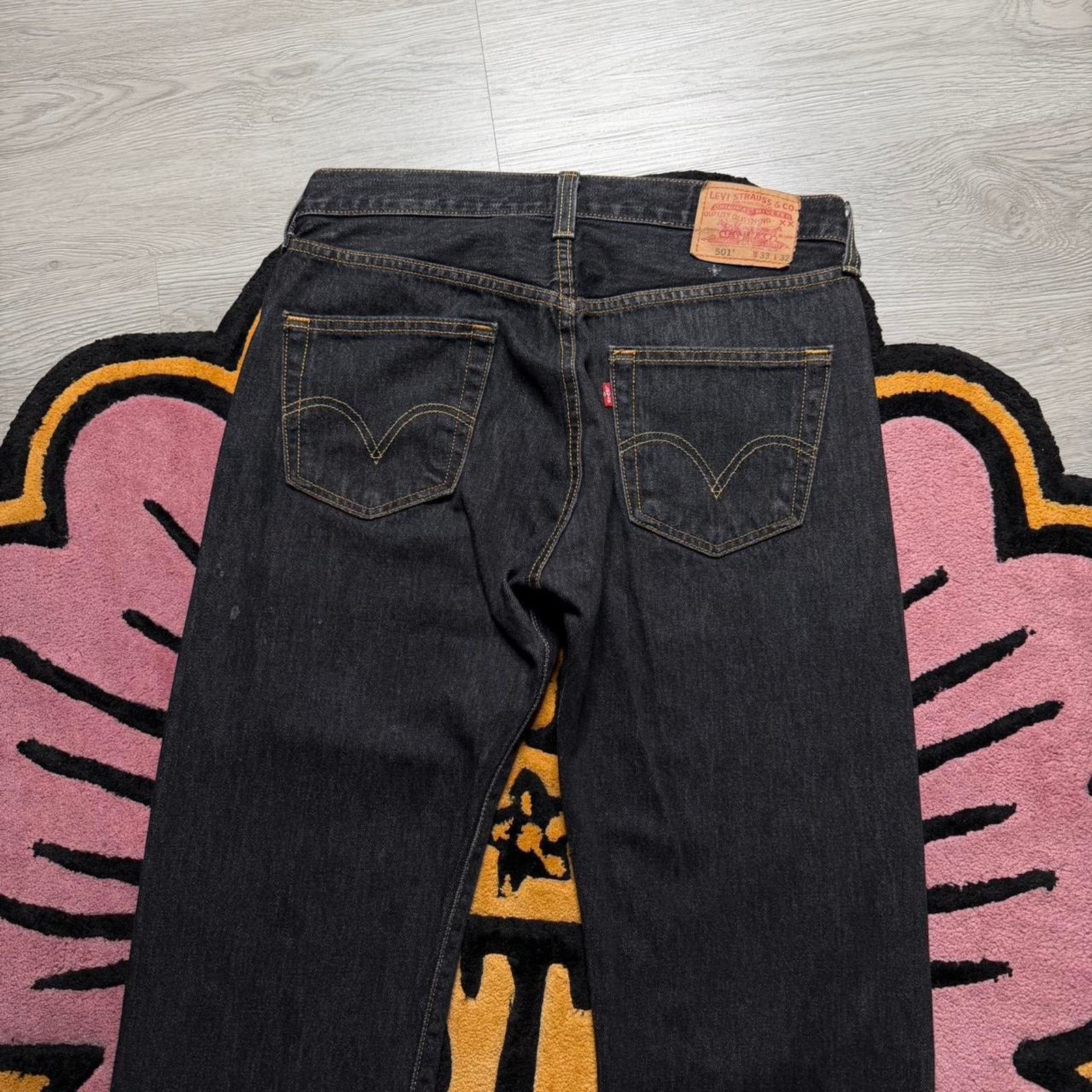 Levi's × Vintage Vintage Y2K Levi’s 501 Button Fly Straight Leg Denim Jeans Size US 33 - 8 Thumbnail