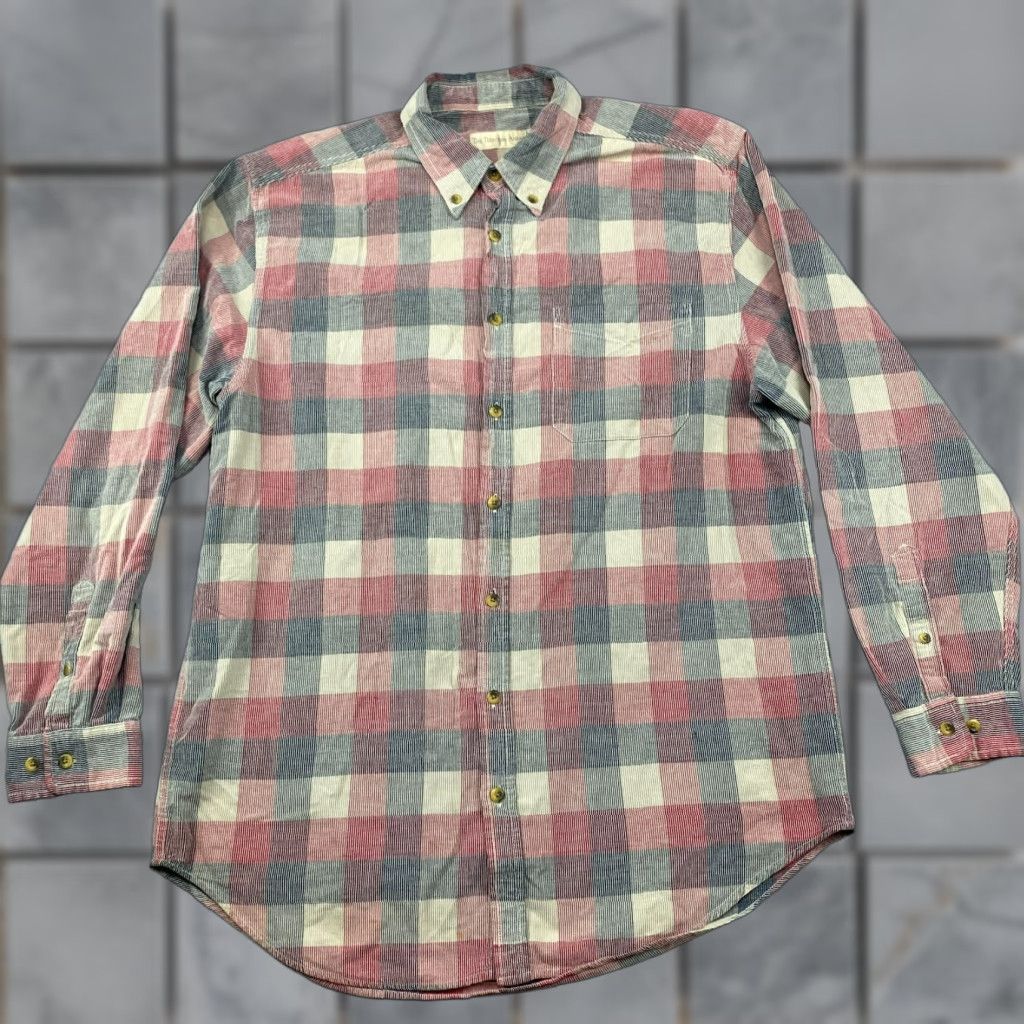 The Territory Ahead Territory Ahead Button-Up Shirt Mens L Multicolor Plaid Heavyweight Cotton Blend Pocketed Collared Long Sleeve Casual Modern Size US L / EU 52-54 / 3 - 1 Thumbnail