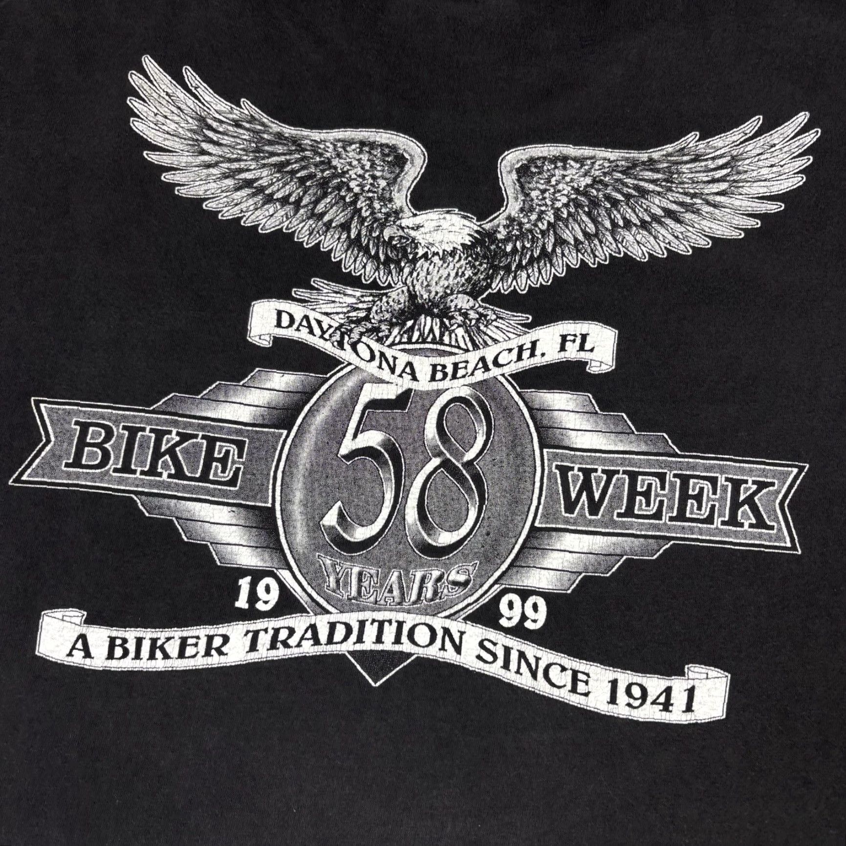 Doublet VINTAGE Bike Week 1999 Biker T Shirt Black XL Double Sided Motorcycle Mens T-Shirt Size US XL / EU 56 / 4 - 6 Thumbnail