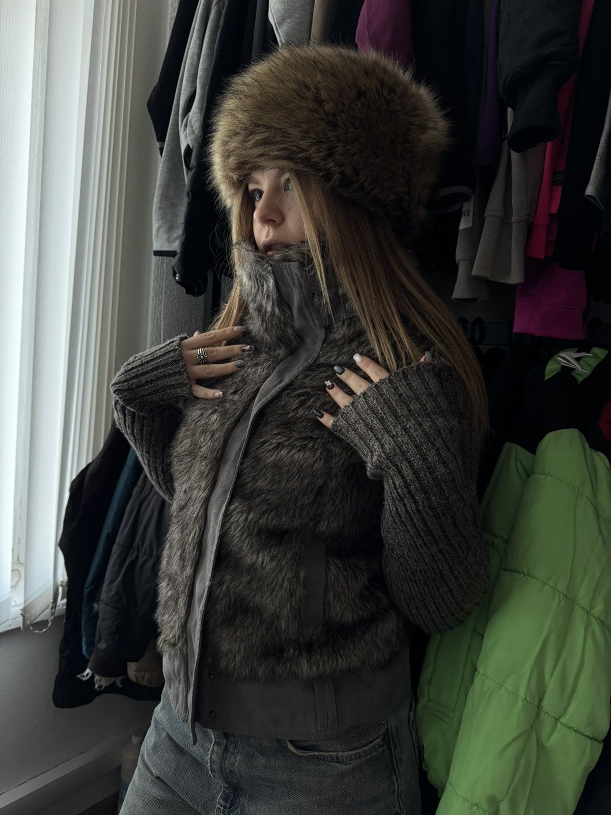 🔥Knitwear x Fur style Avant-garde wmns sweater