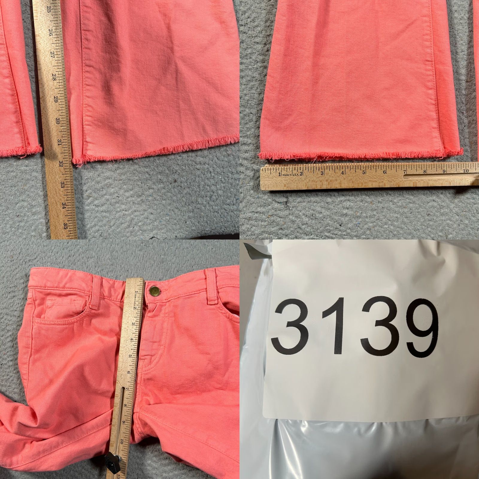 Vintage Manoush Jeans Women Size 31x32 Pink Wide-Leg Low Rise Cotton Blend Zip Fly Embroidered 5-Pocket Women Size 24" / US 00 / IT 34 - 8 Thumbnail