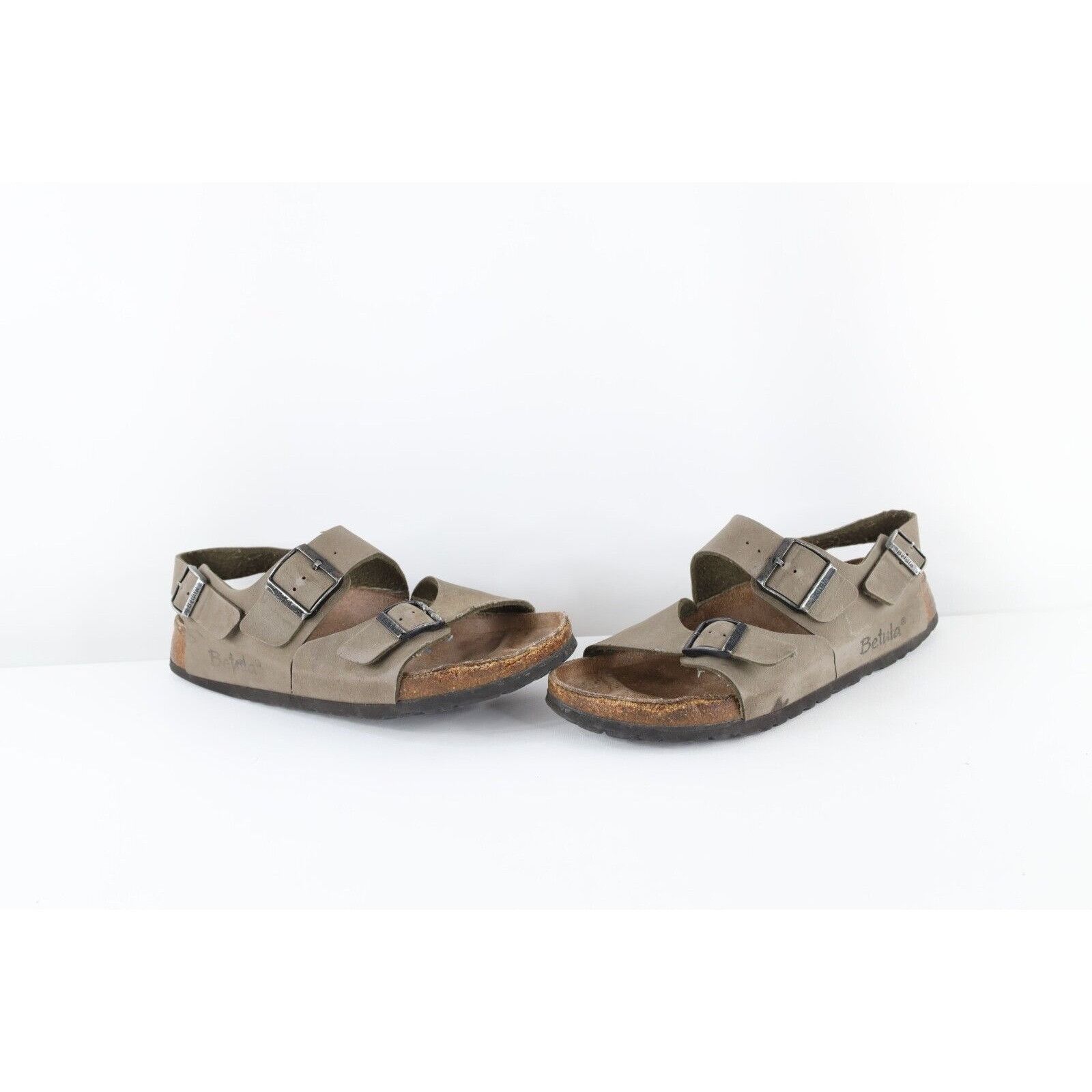 Birkenstock × Vintage Vintage Birkenstock Distressed Leather Buckle Sandals Size US 8 / IT 38 - 1 Thumbnail