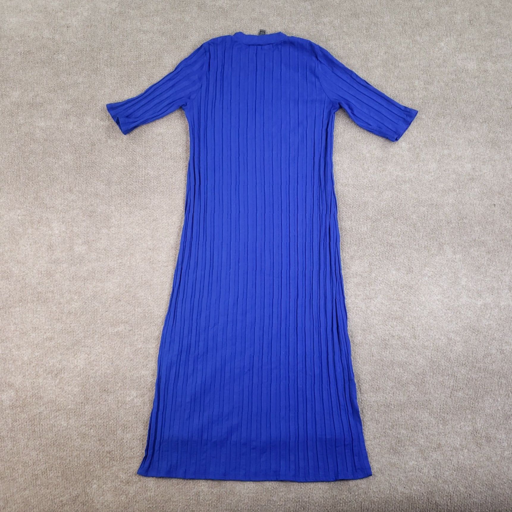 Eileen Fisher Eileen Fisher Shift Dress Womens XXS Blue Midi Casual Ribbed Stretch Tee Size XXS / US 00 / IT 34 - 7 Thumbnail