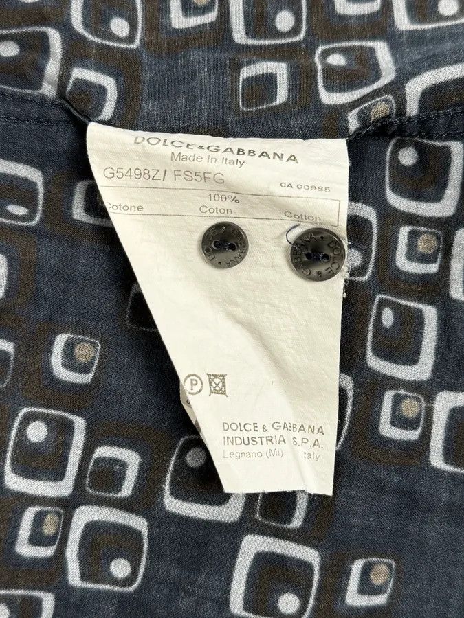 Dolce & Gabbana 2000s Dolce & Gabbana Blue Aqua Pattern Shirt Size US M / EU 48-50 / 2 - 11 Thumbnail