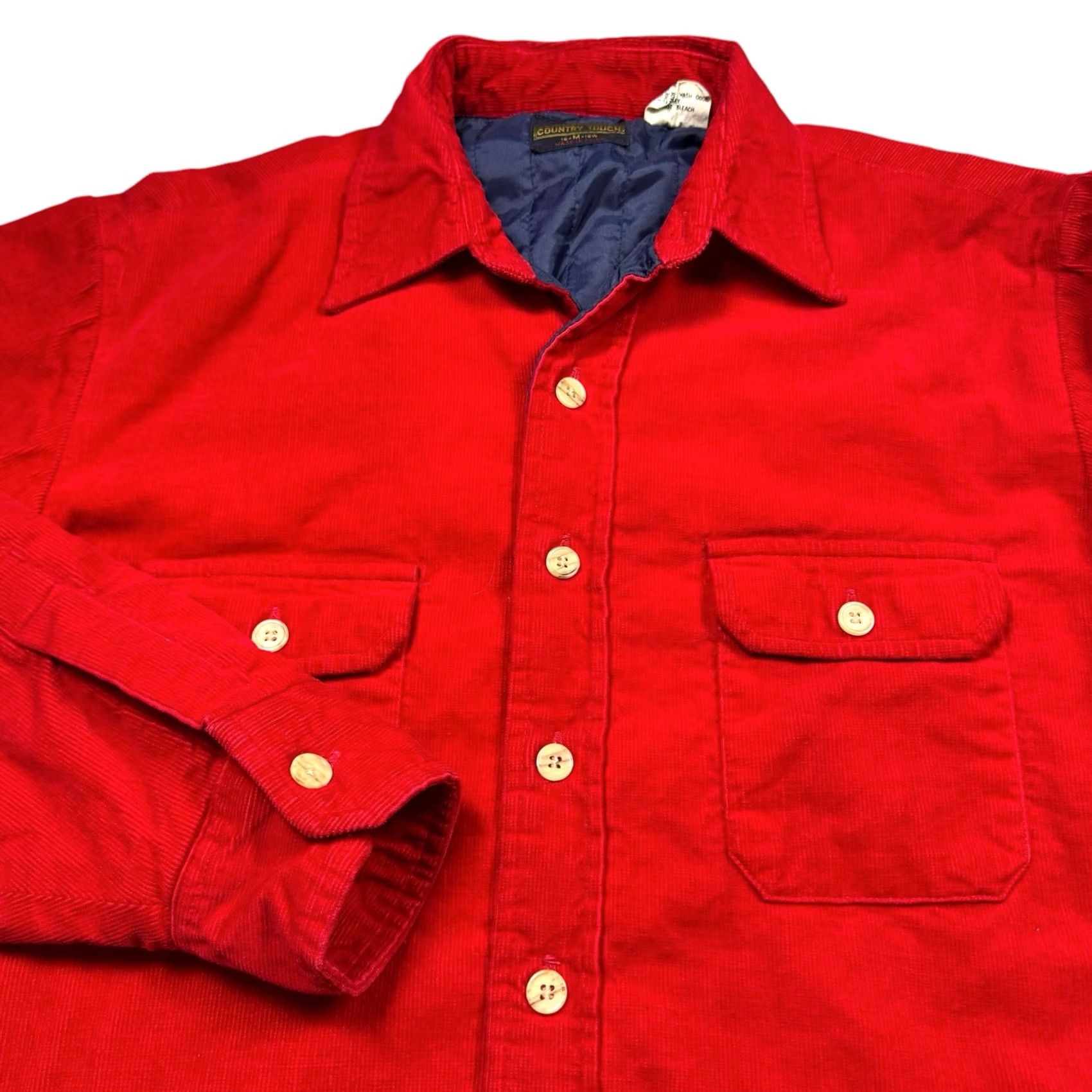 Vintage VINTAGE Country Touch Corduroy Shirt Jacket Mens M Quilt Lined Chore Shacket Pockets Size US L / EU 52-54 / 3 - 2 Thumbnail
