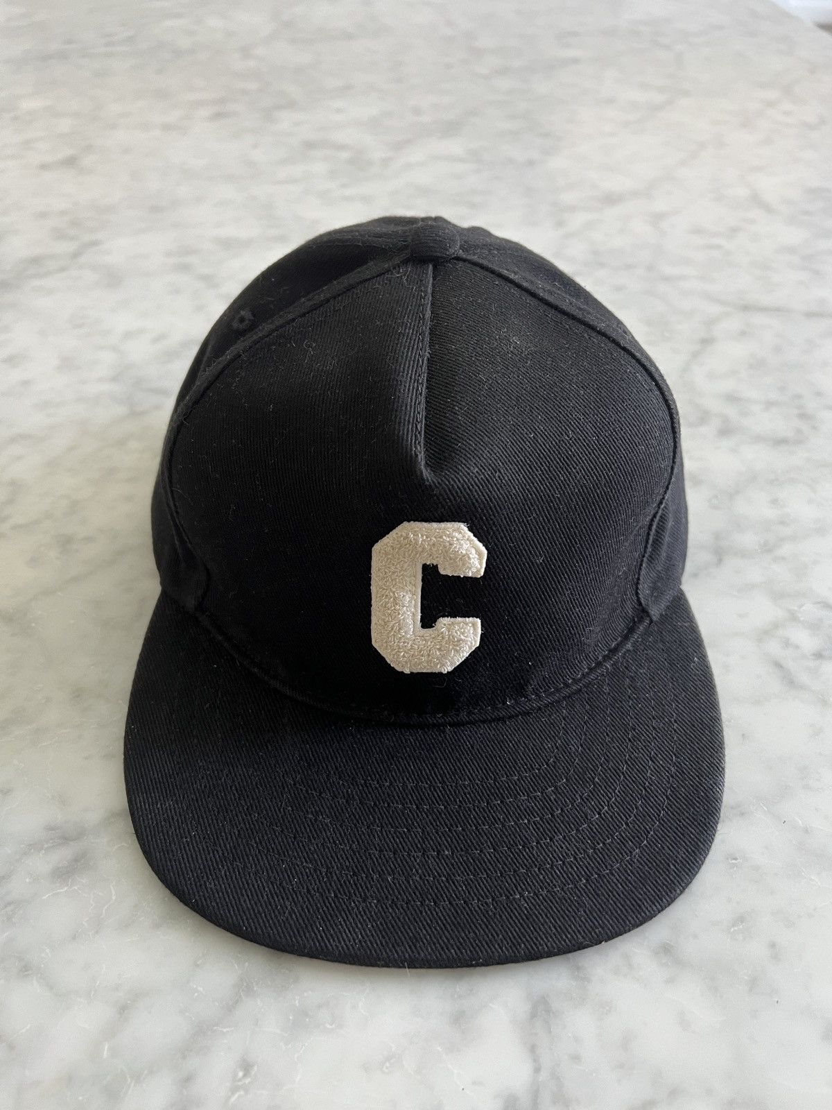 image of Celine Initial Baseball Hat in Black, Men's