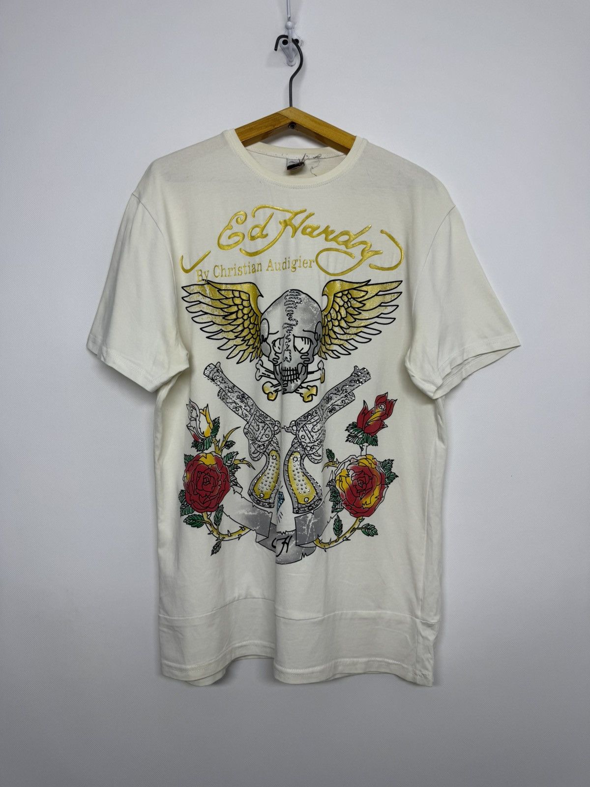 Ed Hardy Vintage Ed Hardy Guns Big Logo T-Shirt 90’s Size US S / EU 44-46 / 1 - 4 Thumbnail
