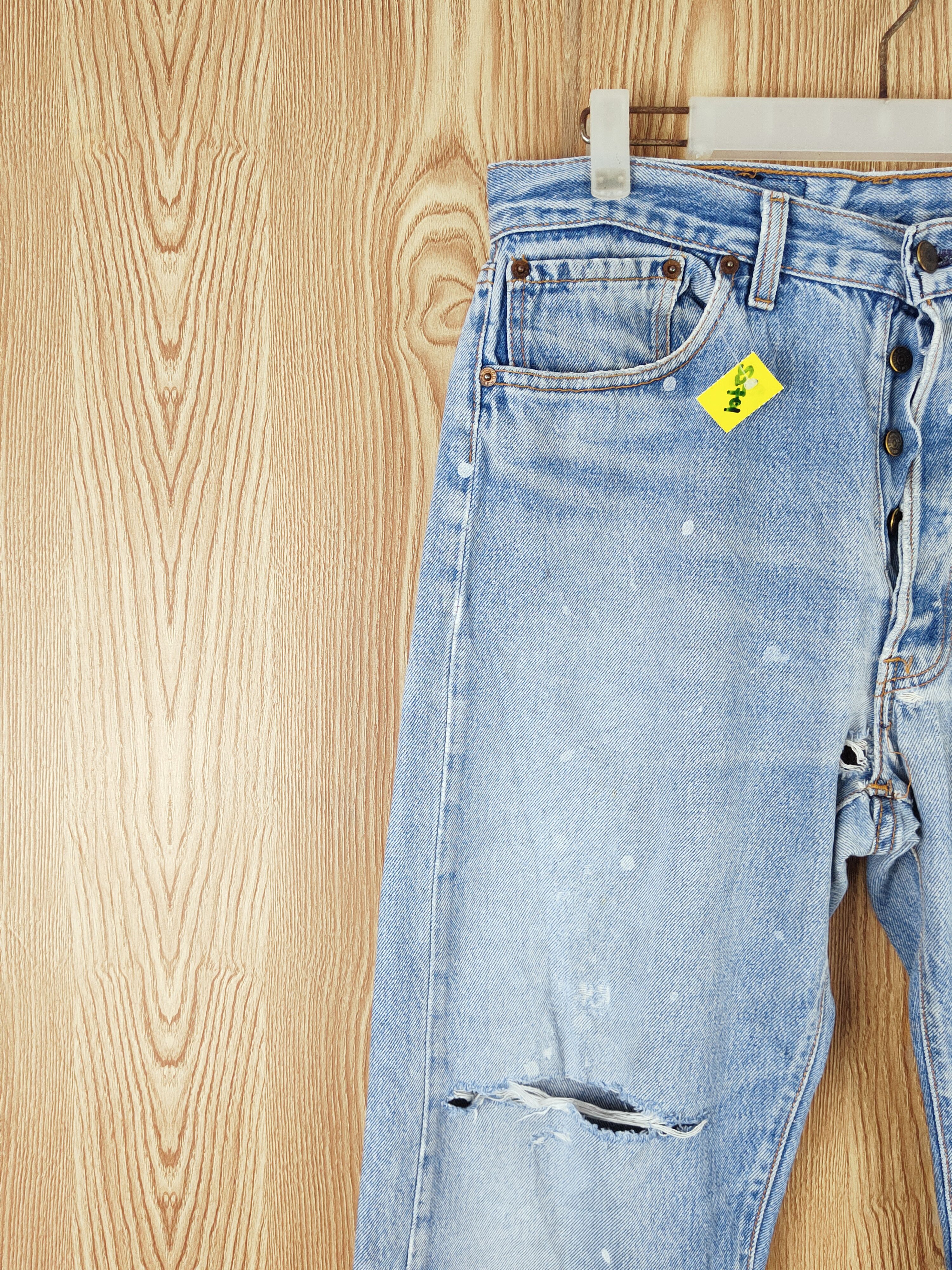 Levi's D Levi's R Vintage Blue Distressed Ripped Jeans #S2701 Size US 32 / EU 48 - 3 Thumbnail
