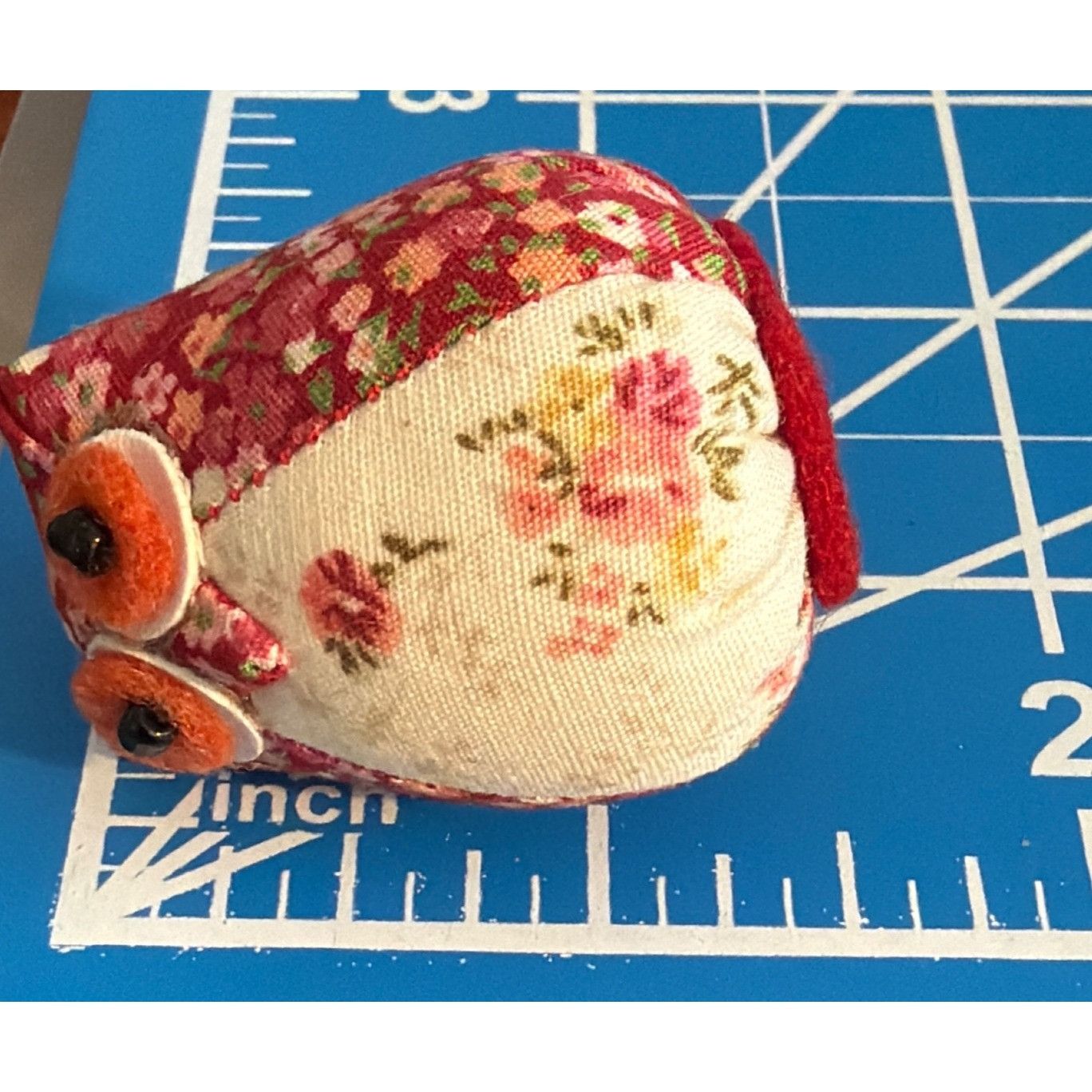 Handmade Vintage Handmade Floral Fabric Plush Pin Brooch Bead Eyes 1. Size ONE SIZE - 4 Thumbnail