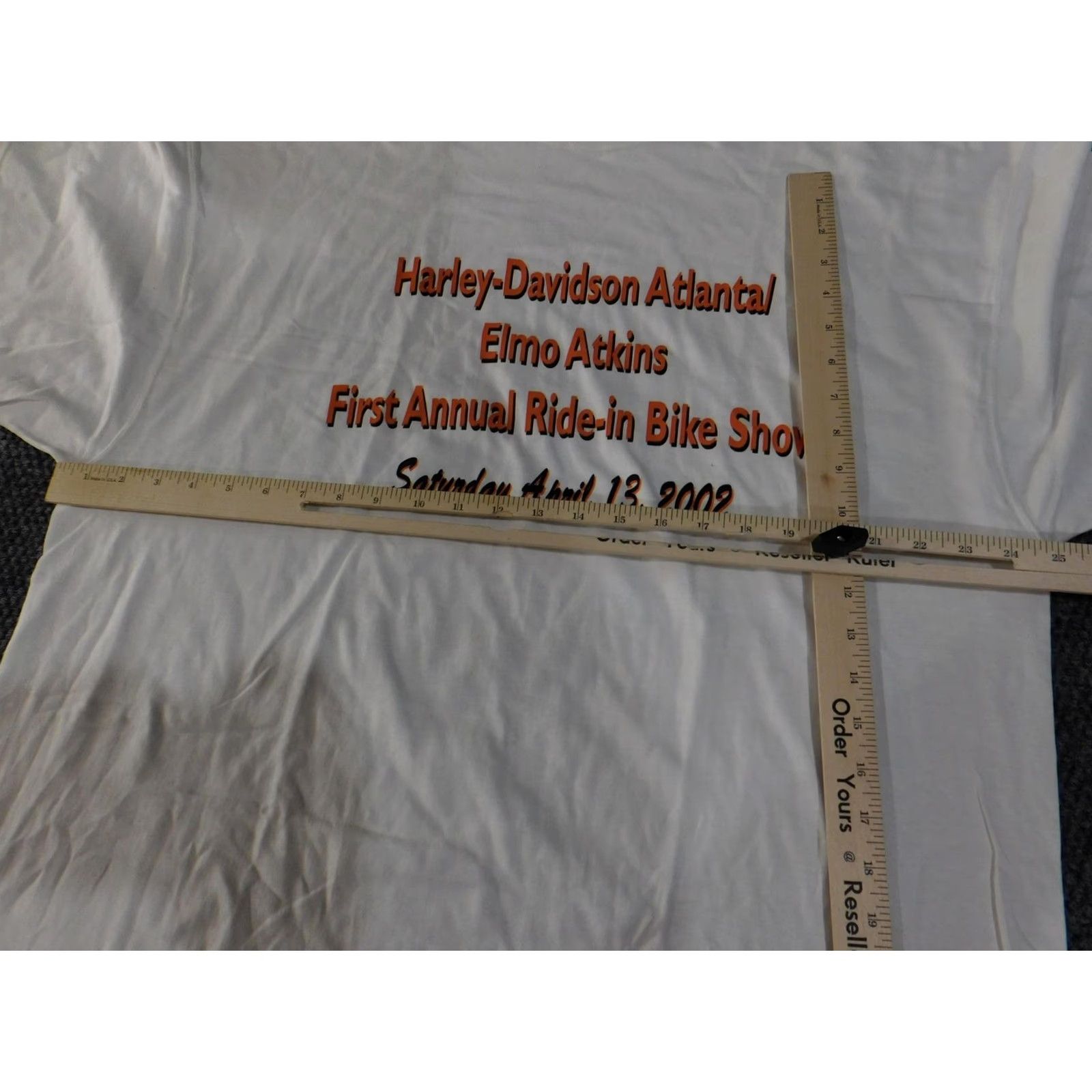 Fruit Of The Loom Vintage Harley-Davidson Atlanta Shirt Mens 2XL White Elmo Atkins Bike Show 2002 Shirt Size US XXL / EU 58 / 5 - 7 Thumbnail