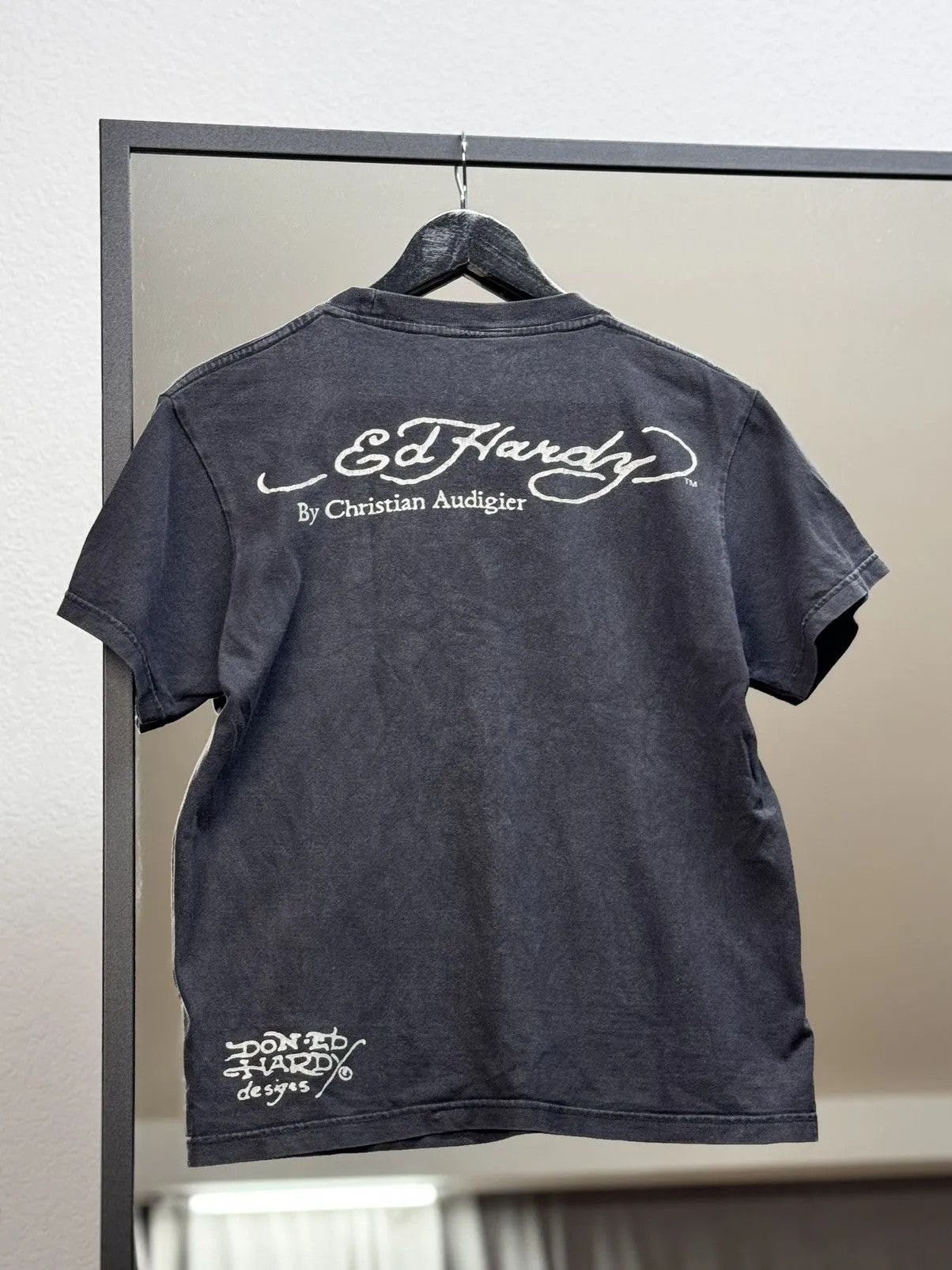 Ed Hardy × Vintage Vintage tee rare logo Ed Hardy women's skull brown size S Size S / US 4 / IT 40 - 8 Thumbnail