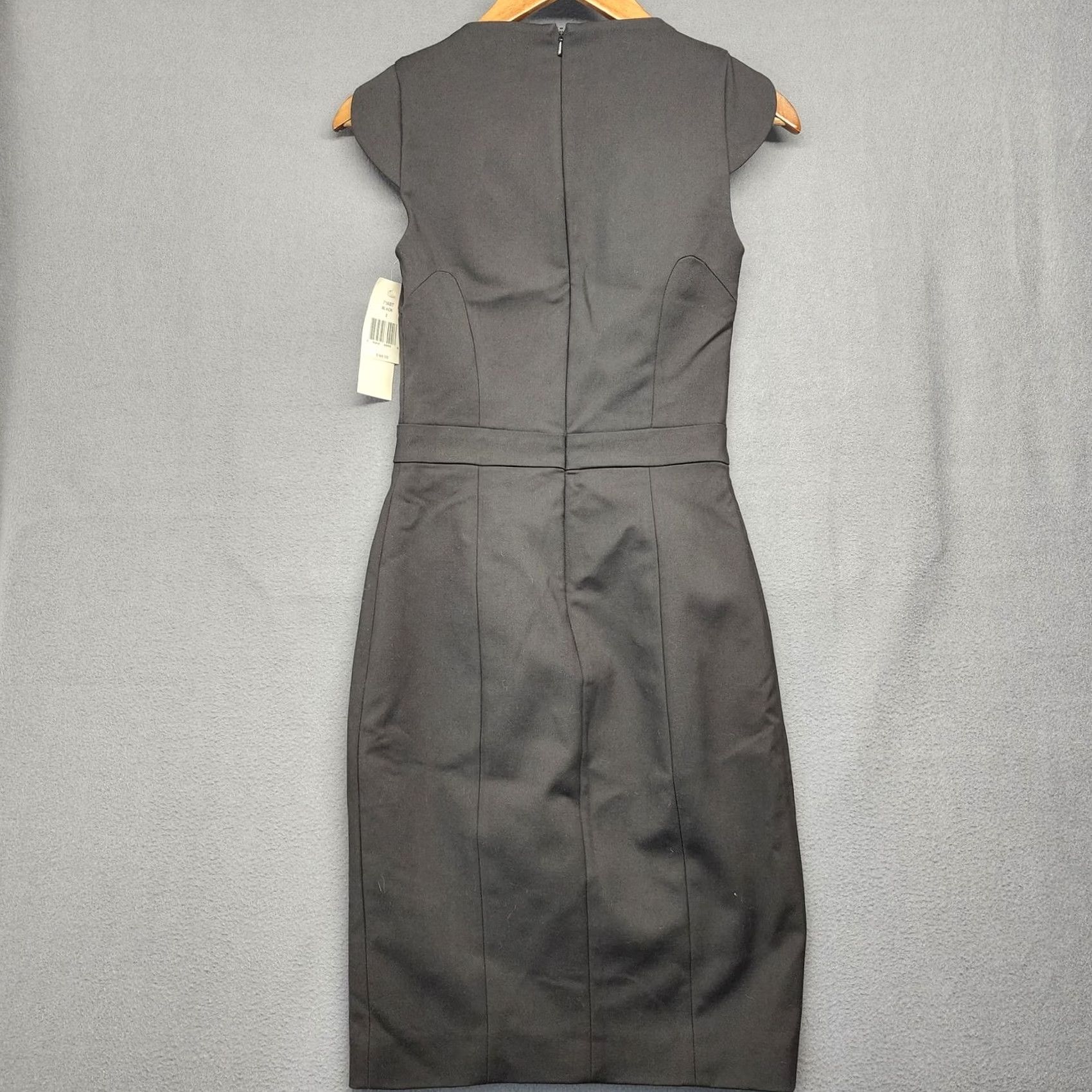 French Connection French Connection Dress Womens 2 Black Classic Sheath Cap Sleeve Workwear NWT Size XS / US 0-2 / IT 36-38 - 2 Thumbnail