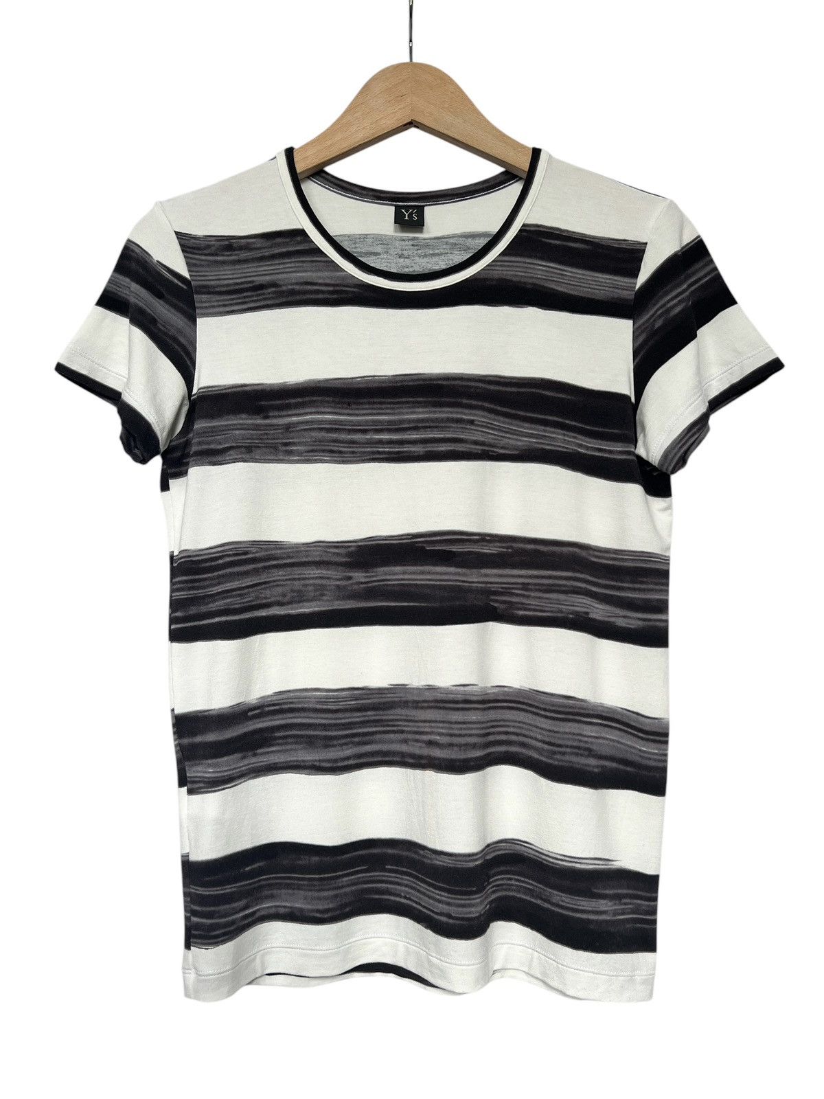Yohji Yamamoto Y’s Yohji Yamamoto Brush Stripes Rayon Tshirt Size US XXS / EU 40 - 1 Thumbnail