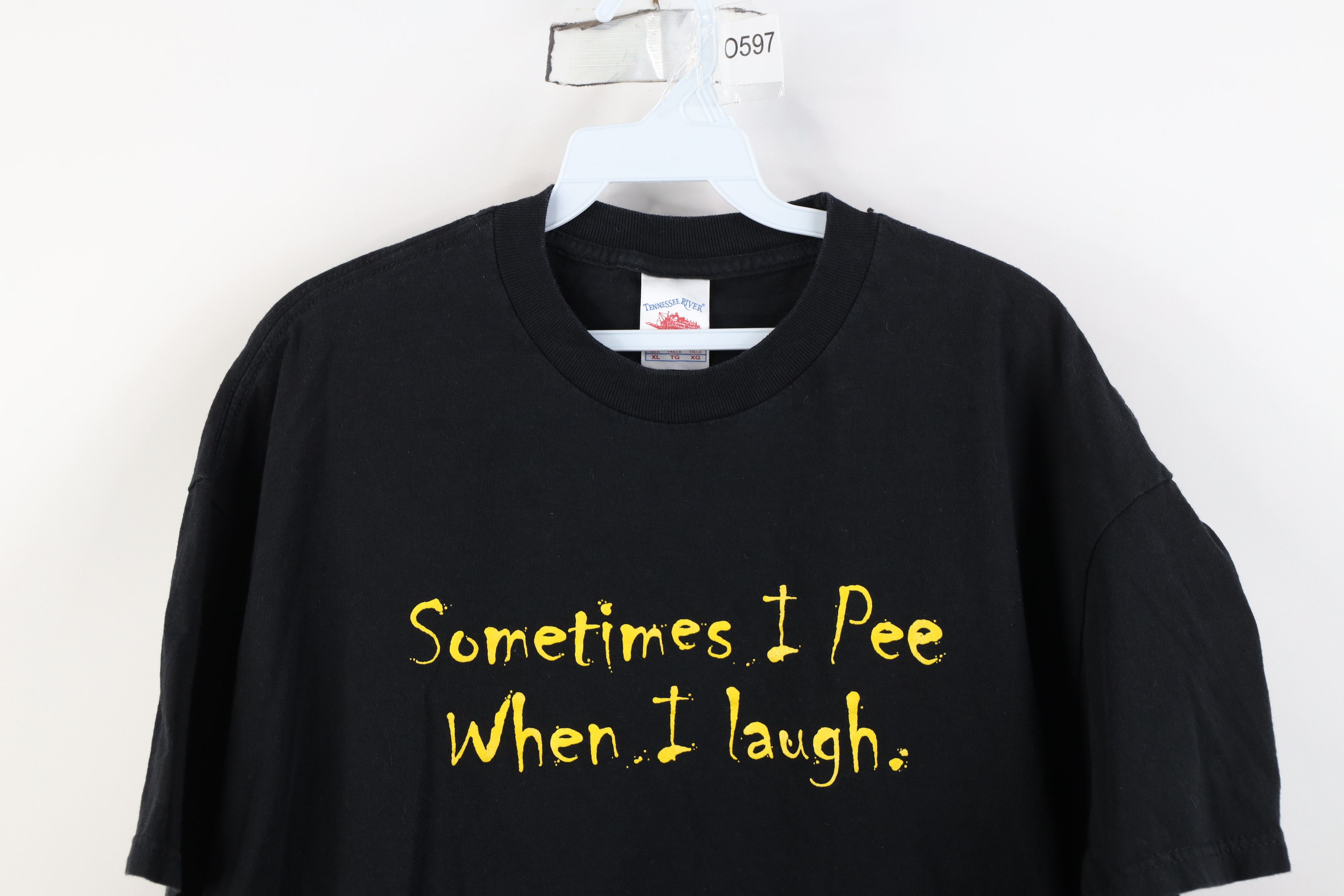 Vintage Vintage Y2K Streetwear Sometimes I Pee When I Laugh T-Shirt Size XL / US 12-14 / IT 48-50 - 2 Thumbnail