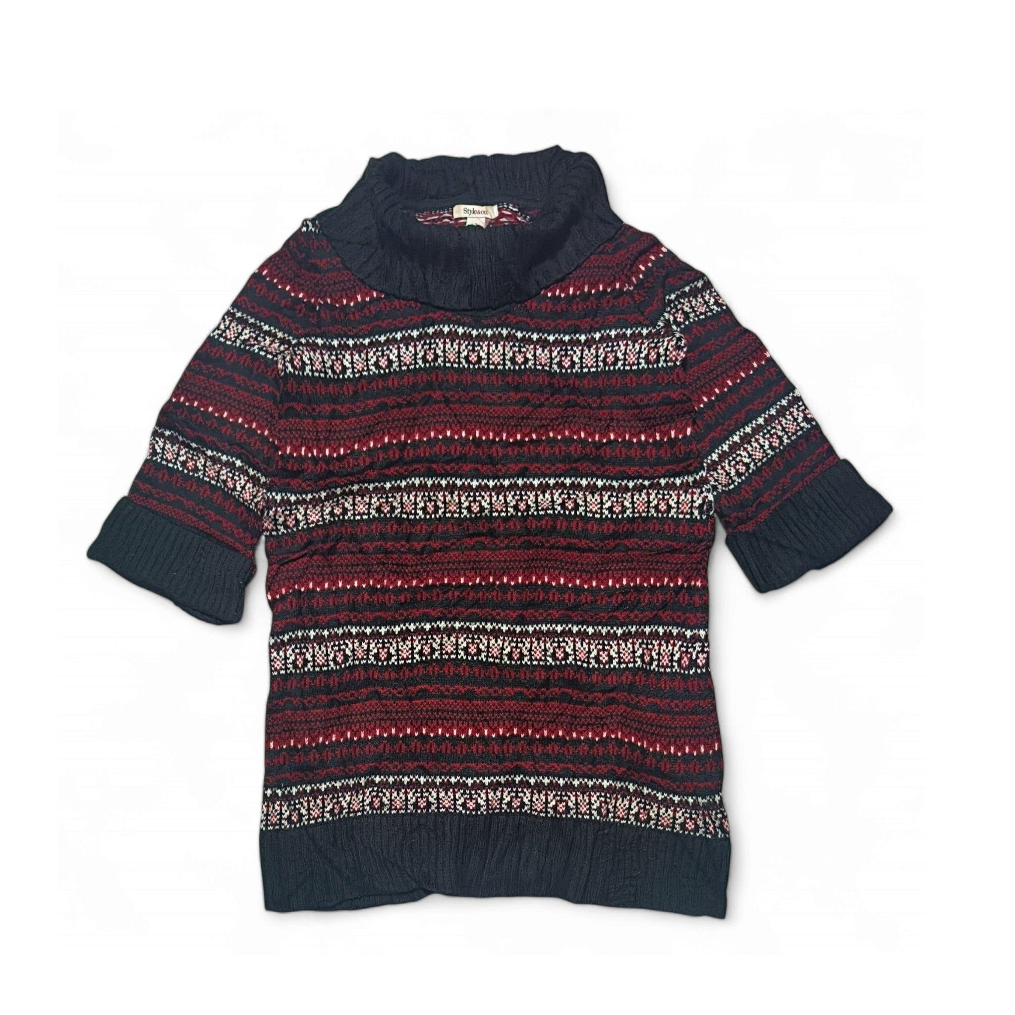 Other Vintage 90s STYLE & CO Women's Ethnic Long Knit Sweater Size S / US 4 / IT 40 - 1 Thumbnail