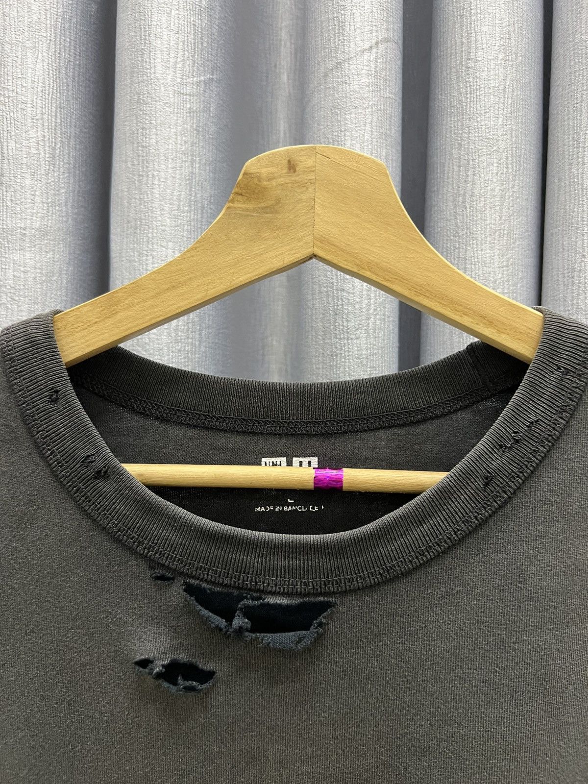 Lemaire × Uniqlo THRASHED FADED UNIQLO LEMAIRE DISTRESSED PLAIN TEE Size US L / EU 52-54 / 3 - 4 Thumbnail