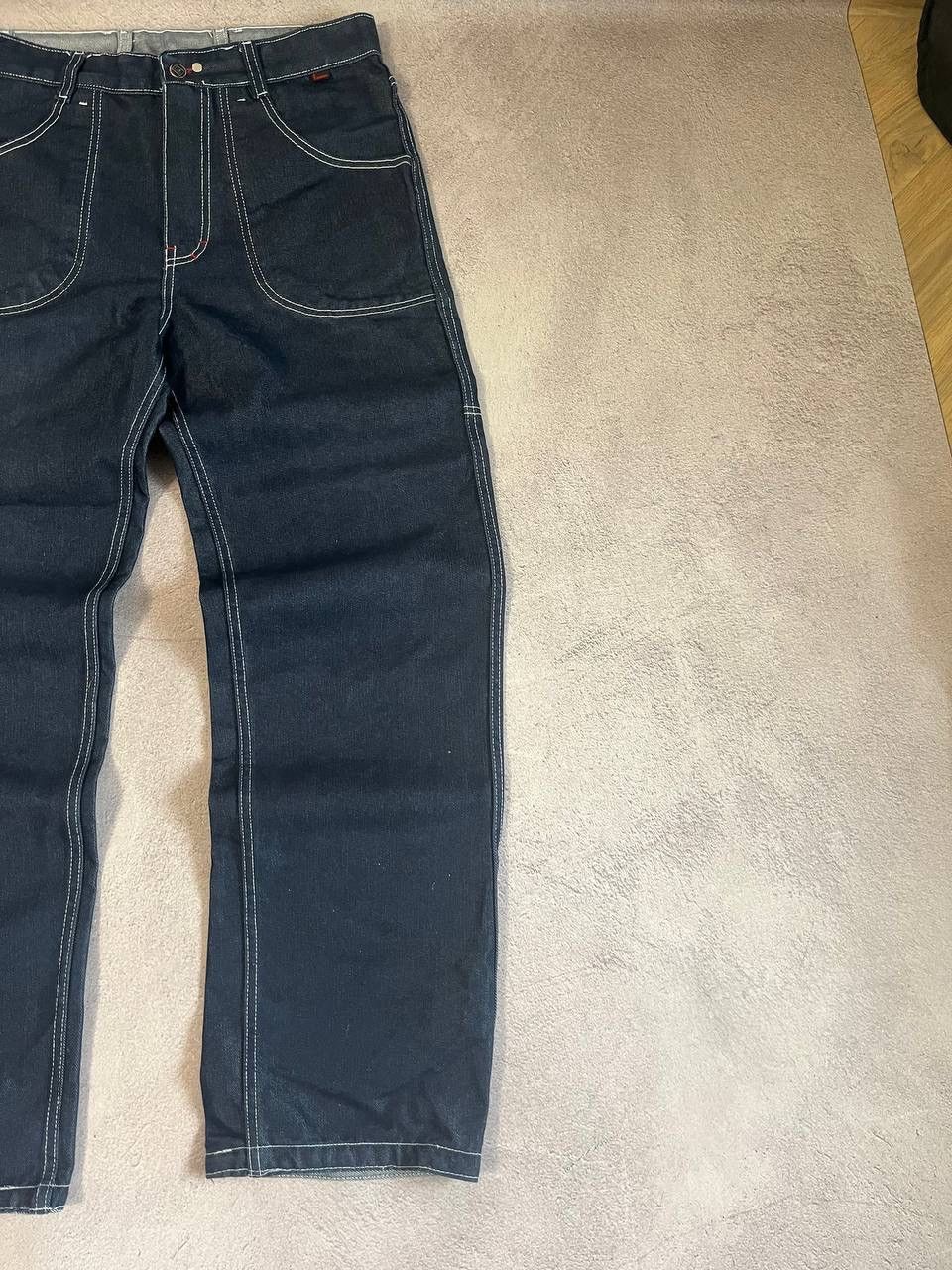 Japanese Brand Reversible pants Faded denim thrashed y2k distressed jeans Size US 32 / EU 48 - 5 Thumbnail