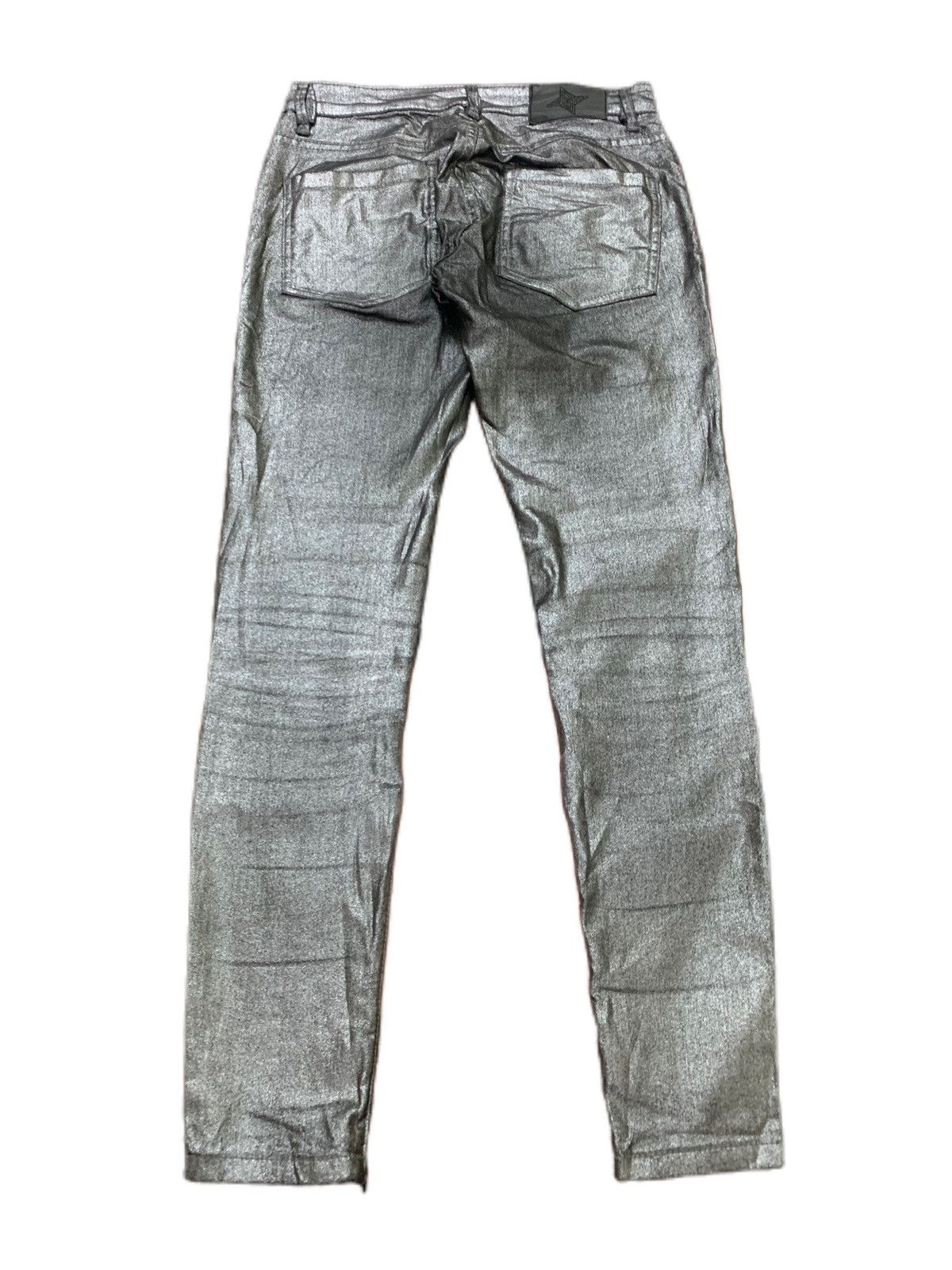 BCBGeneration CRAZY gun metal y2k pant waxed style with zipper leg Size US 28 / EU 44 - 2 Thumbnail