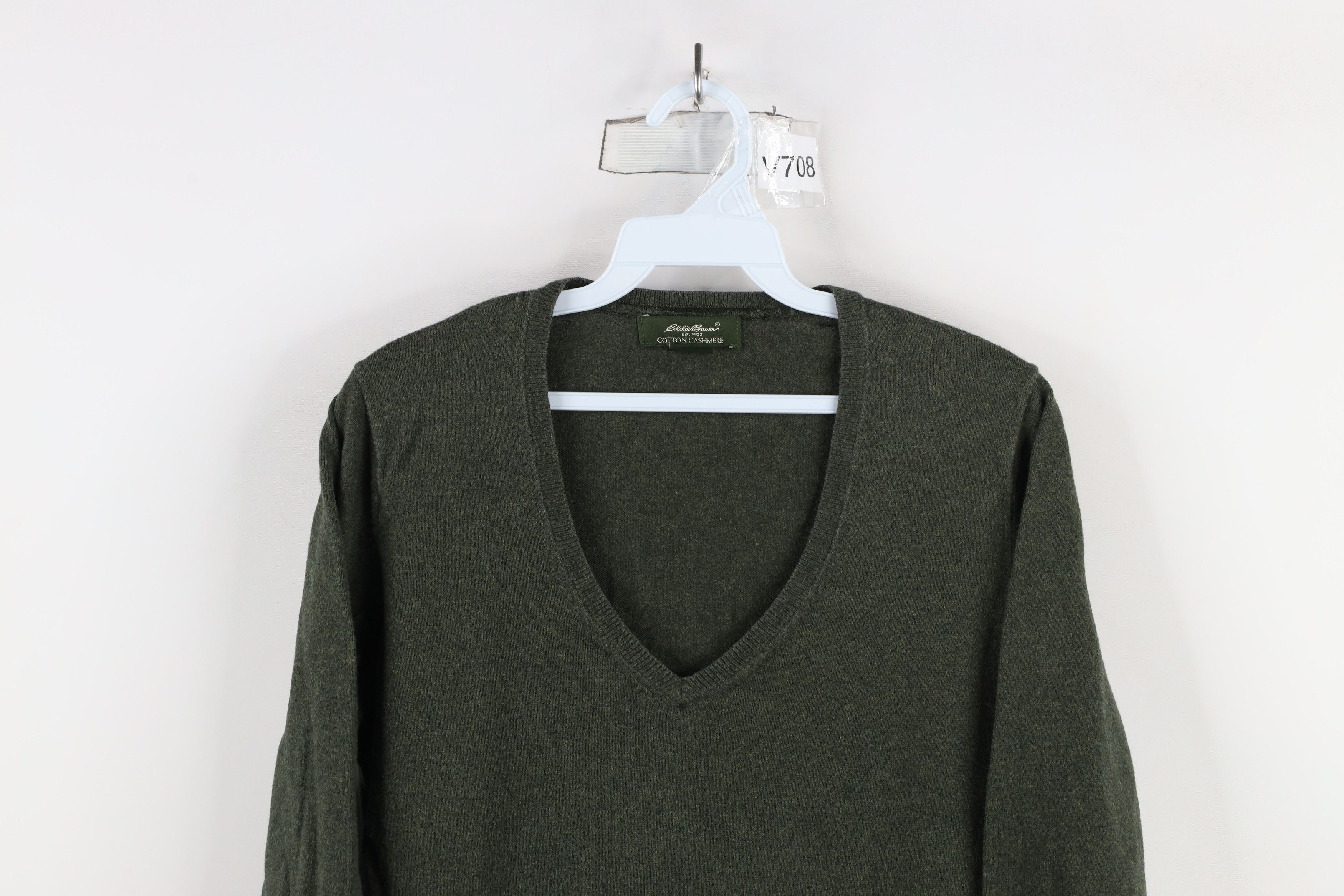 Vintage Eddie Bauer Cashmere Knit Sweater Heather Green