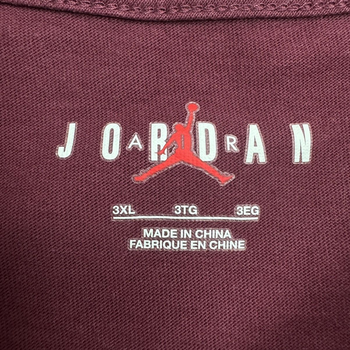 Jordan Brand Nike Air Jordan Burgundy Small Logo XXXL Cotton T-Shirt Size US XXL / EU 58 / 5 - 9 Thumbnail