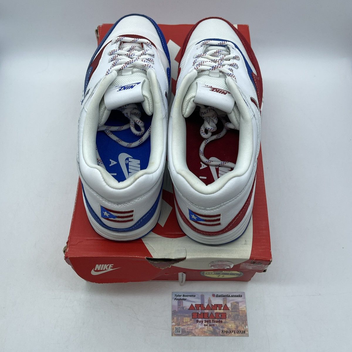 Nike Air max 1 Puerto Rico Size US 9.5 / EU 42-43 - 6 Thumbnail