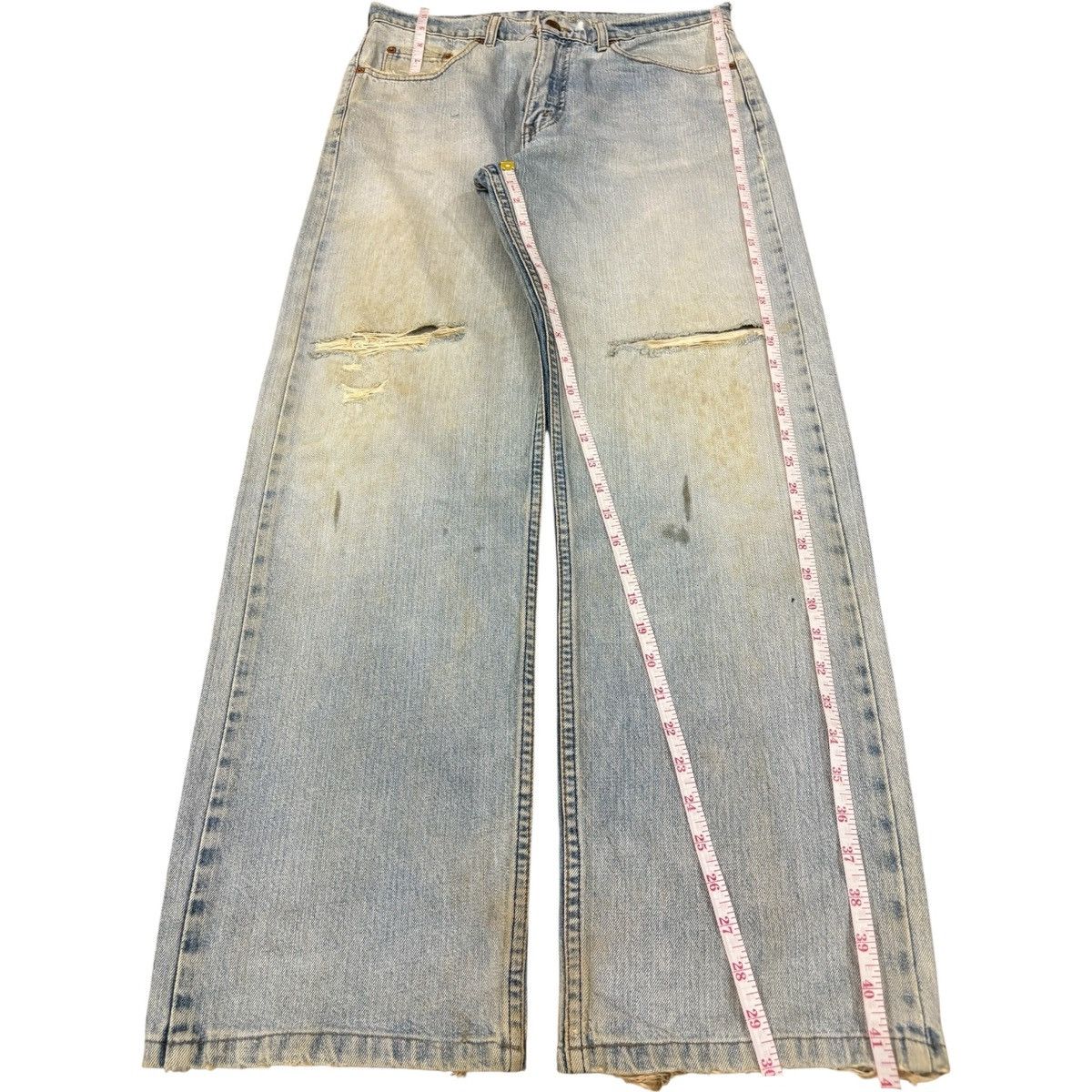 Levi's Vintage 90s Levi’s 512 Dirty Grunge Distressed Baggy Jeans Size US 33 - 12 Thumbnail