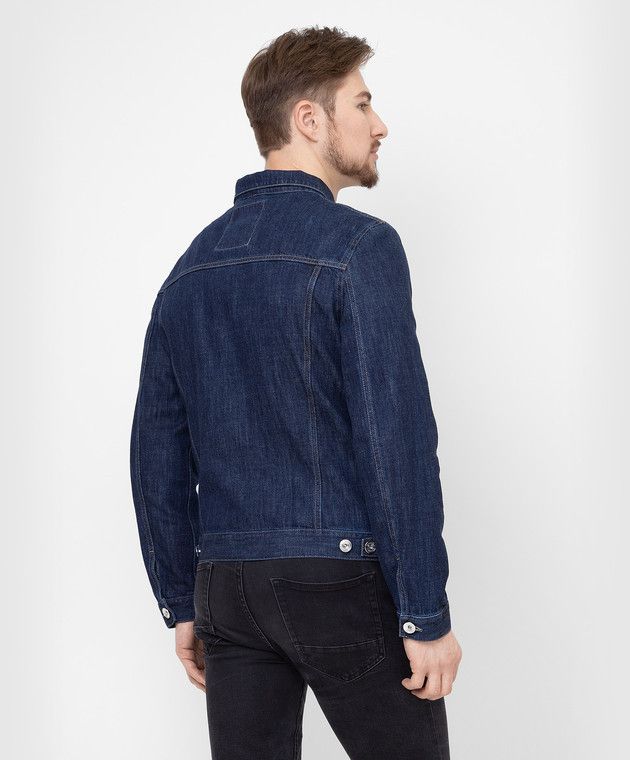 Brunello Cucinelli o1w1db10924 Denim Jacket in Dark Blue Size US XL / EU 56 / 4 - 5 Thumbnail