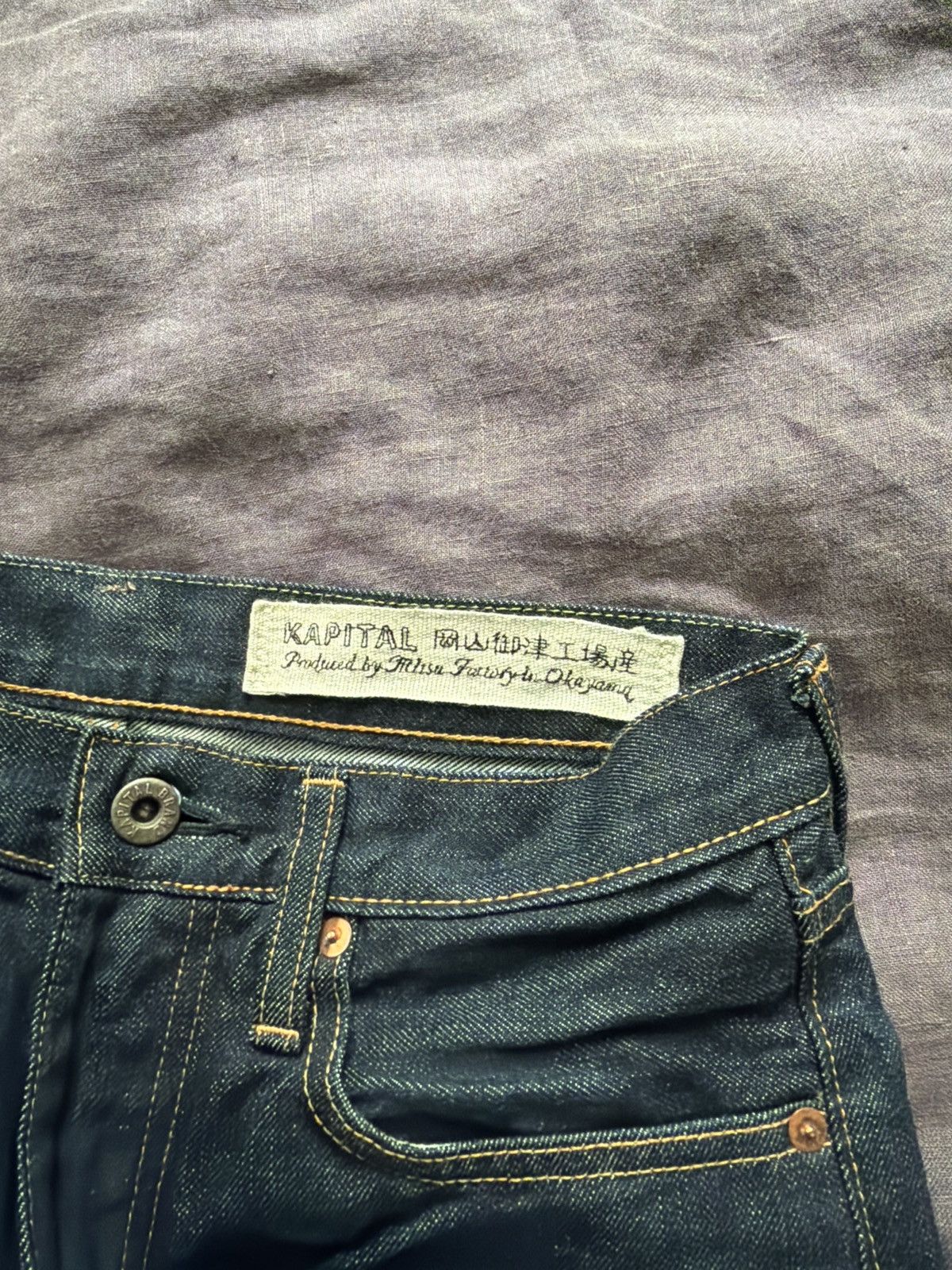 Kapital Indigo Flared Raw Jeans Size US 28 / EU 44 - 5 Thumbnail