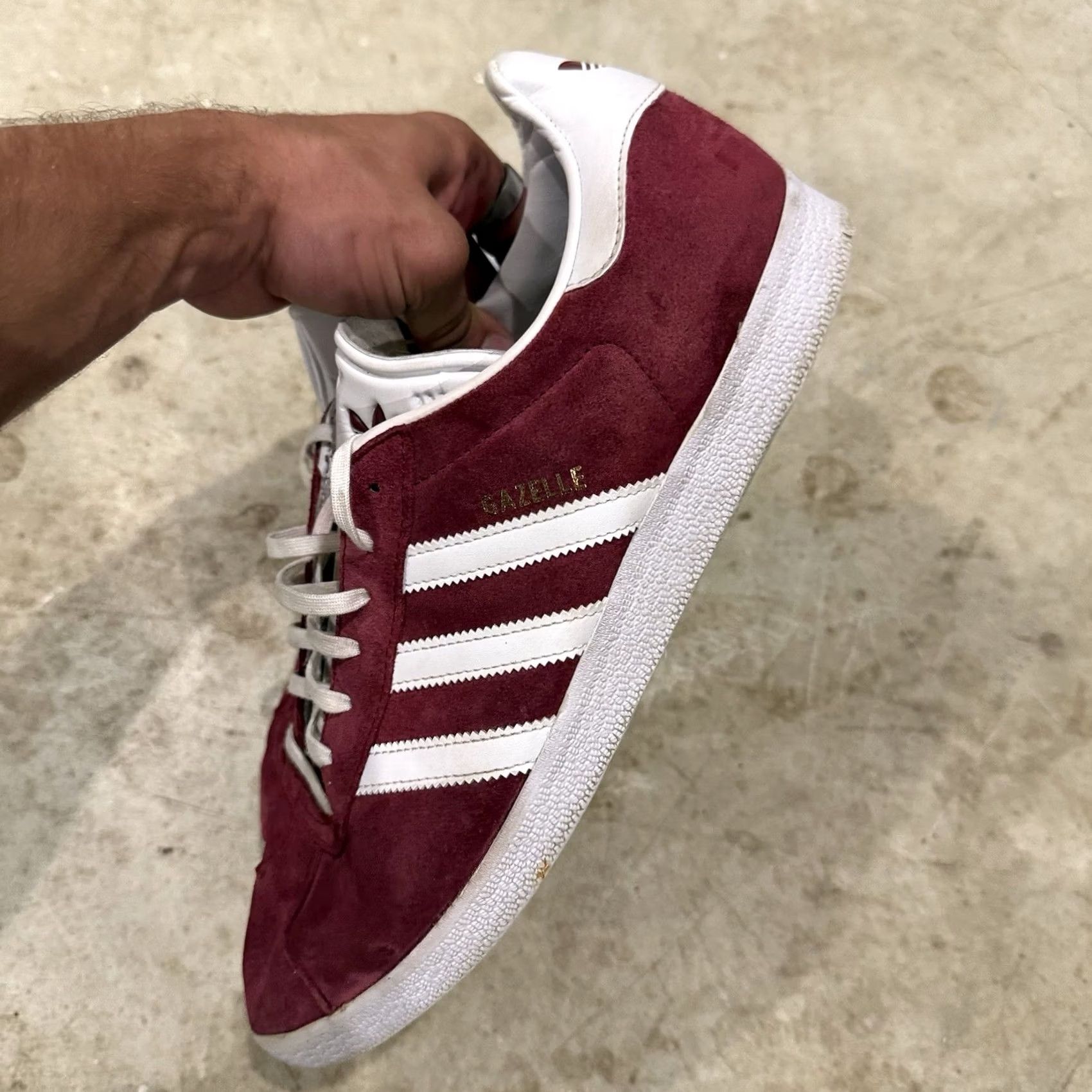 Adidas ADIDAS Gazelle Collegiate Suede Sneaker Men Size 13.5 Burgundy White Sole B41645 Size US 14 / EU 47 - 5 Thumbnail