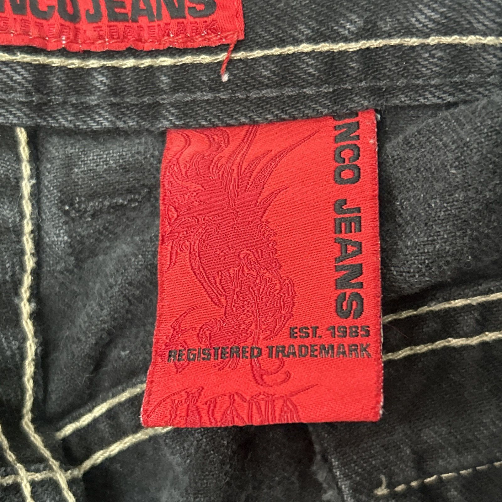 JNCO VTG JNCO Embroidered Crown Royal Jeans 29x28 Womens Size 18 Size 40" / US 18 - 7 Thumbnail