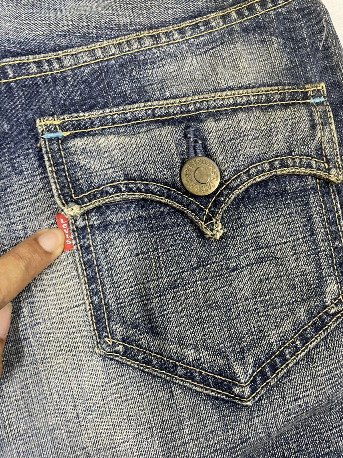 If Six Was Nine Vintage Levis Flare Jeans Size US 28 / EU 44 - 9 Thumbnail