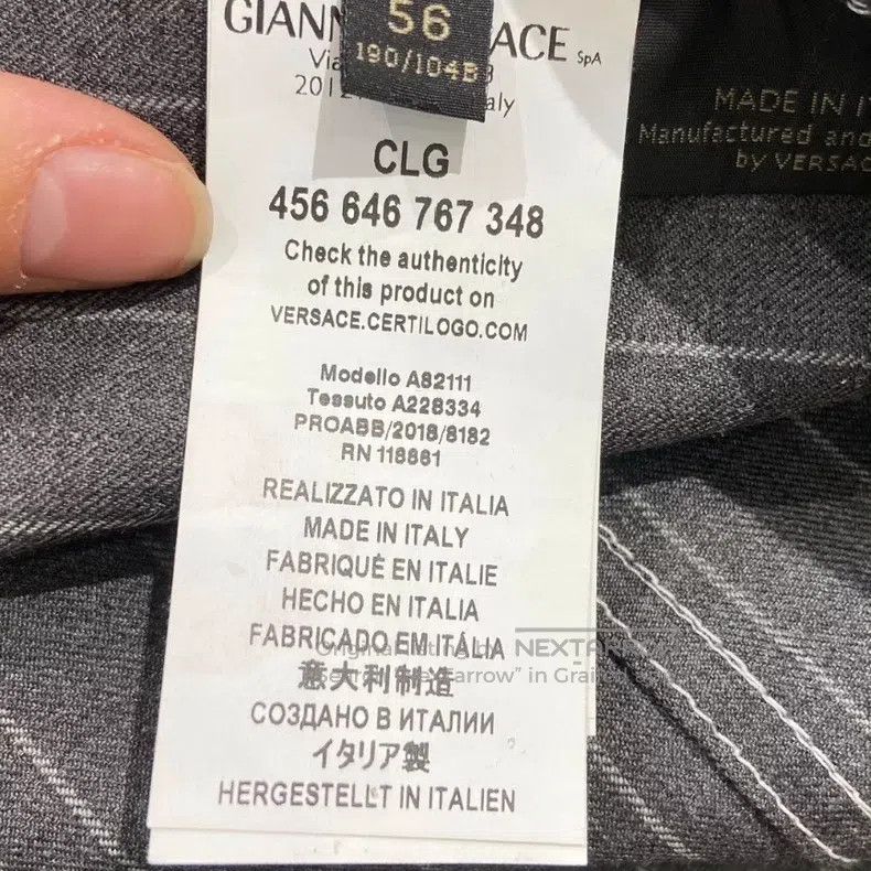 Versace Versace Gray wool striped coat Size US XL / EU 56 / 4 - 6 Thumbnail