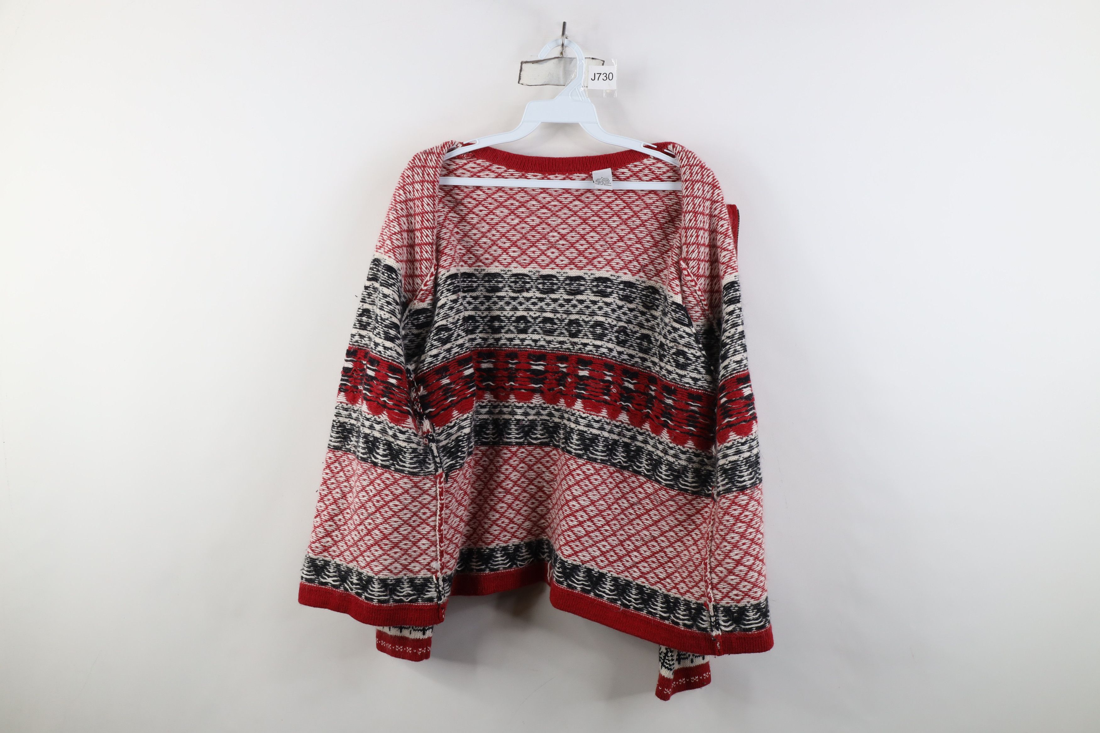 Vintage Vintage 90s Christmas Snowman Fair Isle Cardigan Sweater Size L / US 10 / IT 46 - 10 Thumbnail