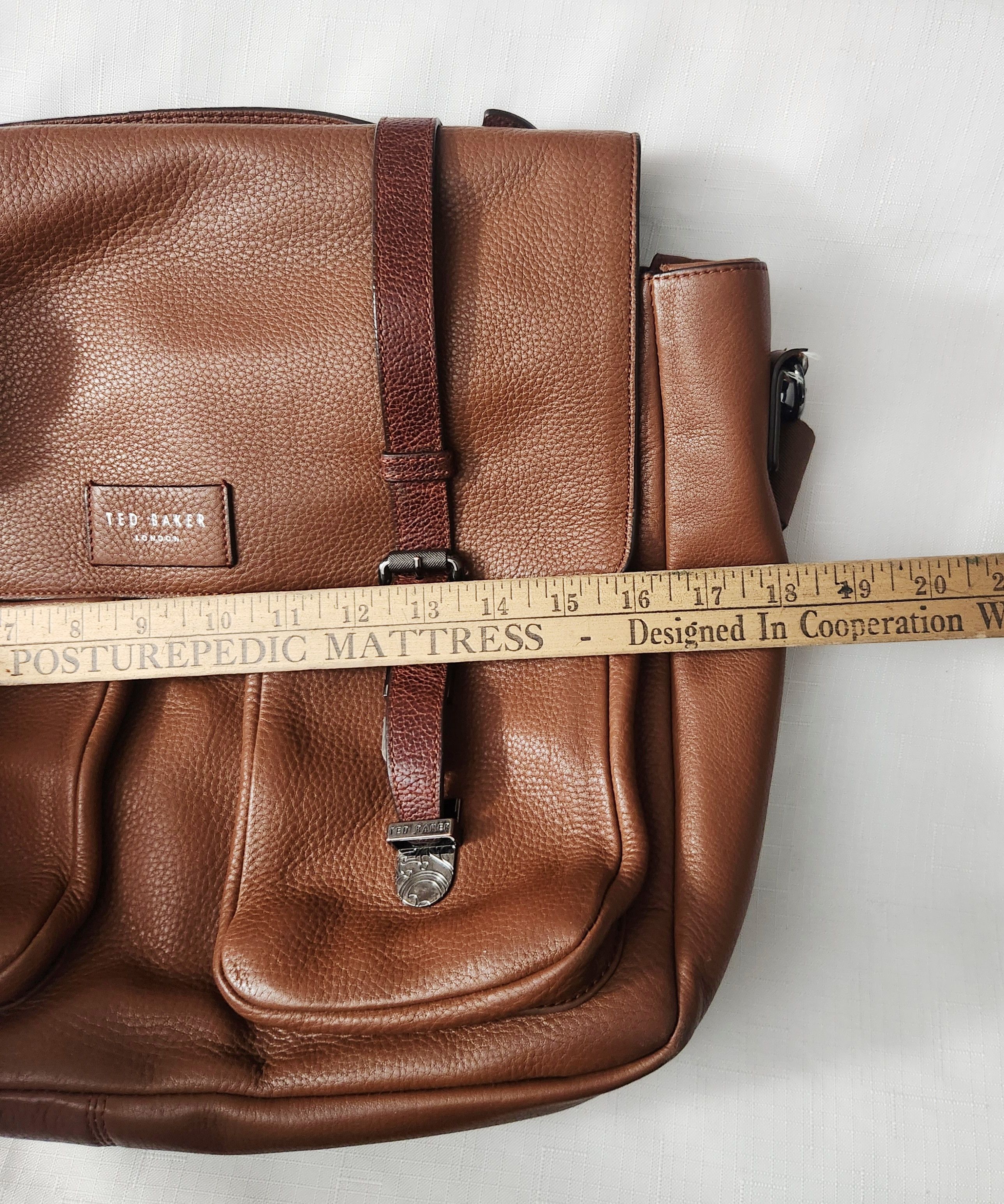 Ted Baker Ted Baker London Finlie 100% Leather Satchel Brown Messenger Size ONE SIZE - 20 Thumbnail