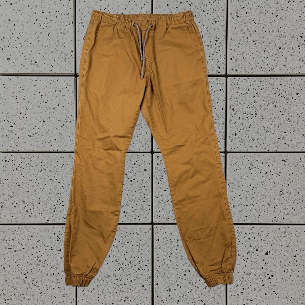Freeworld Jogger Pants Mens S Brown Twill Elastic Waist Drawstring Regular Cotton Skater Skateboarding, Men's (Size 29)