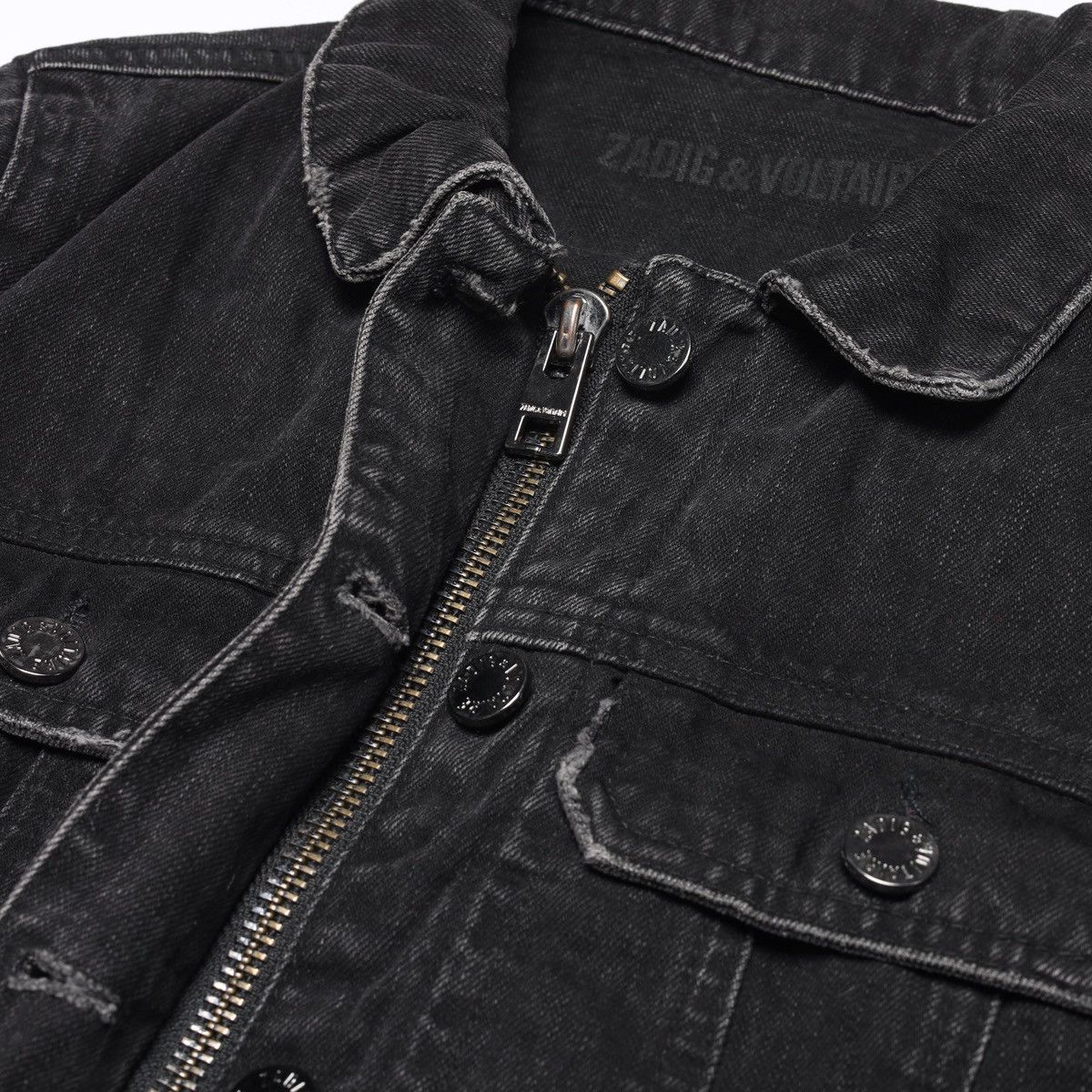 Zadig & Voltaire Zadig Voltaire Kioky Denim Jeans Black Jacket Zip Size S / US 4 / IT 40 - 12 Thumbnail
