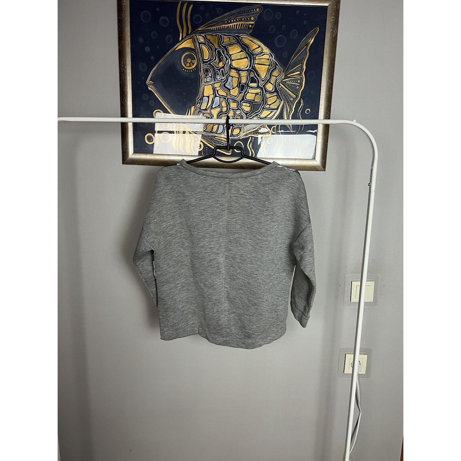 Moncler MINT! Moncler Maglia Girroccolo Gray Oversized Winter Nylon Size S / US 4 / IT 40 - 9 Thumbnail
