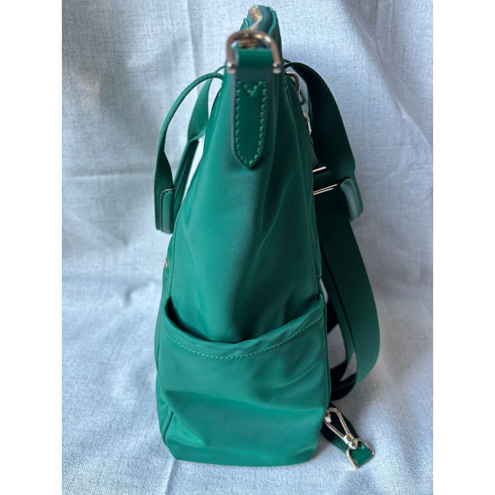 Kate Spade Kate Spade Chelsea Convertible Backpack Green Nylon Tote Size ONE SIZE - 4 Thumbnail