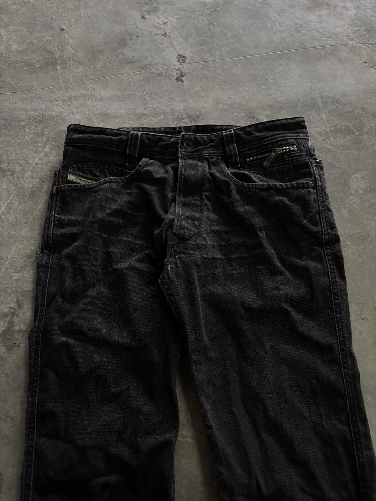 Diesel 2000s Diesel industry opium black jeans claw washed faded Size US 34 / EU 50 - 2 Thumbnail