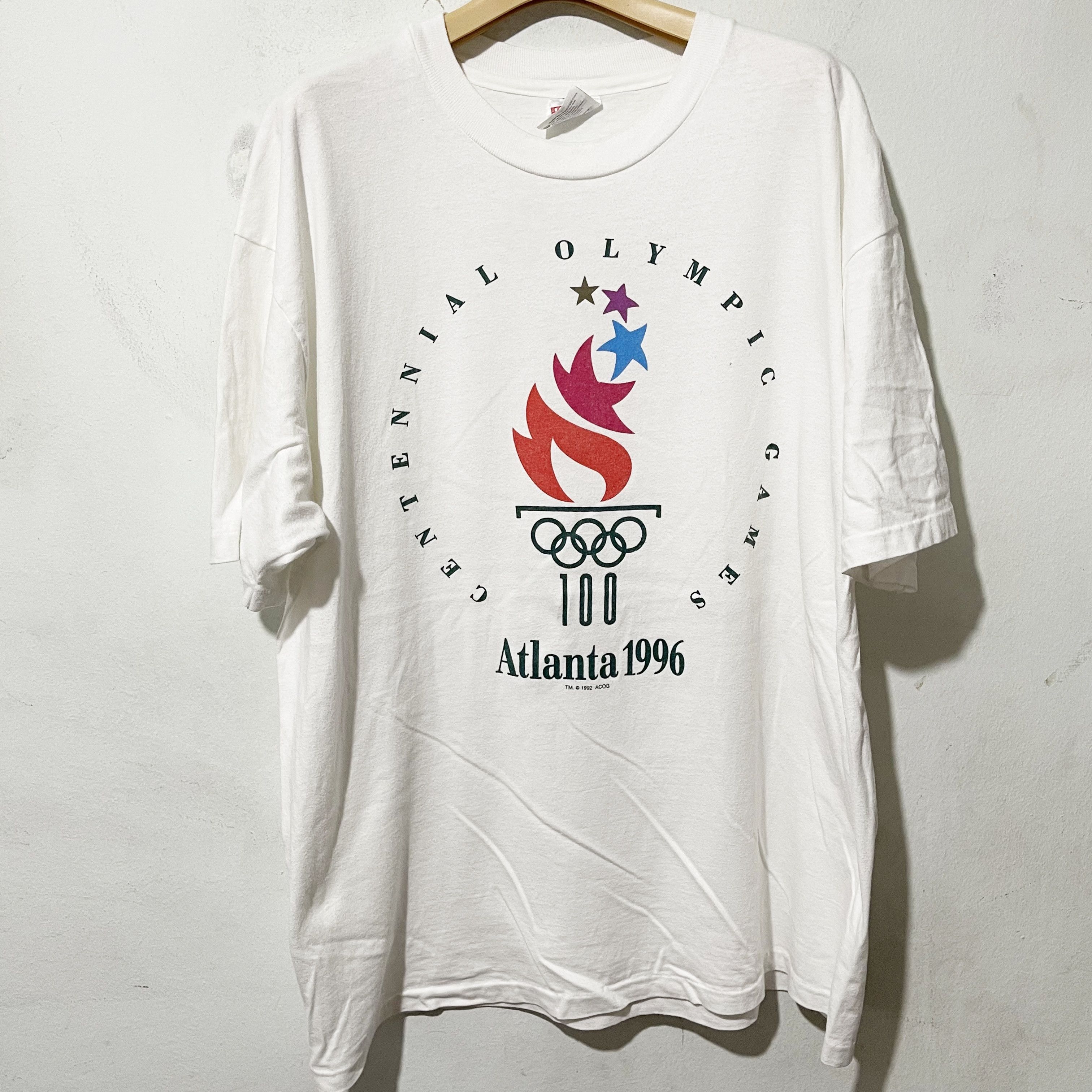 Vintage Vintage 1996 Atlanta Olympics T-Shirt Size US XL / EU 56 / 4 - 1 Thumbnail