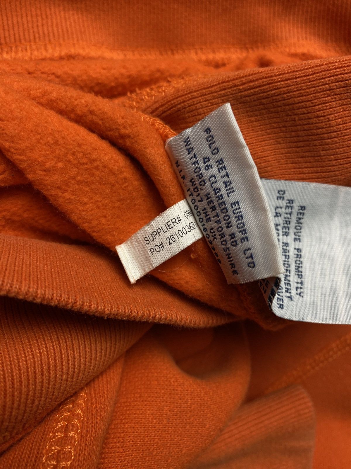 Polo Ralph Lauren Polo Ralph Lauren orange vintage hoodie big logo sweatshirt Size US M / EU 48-50 / 2 - 13 Thumbnail