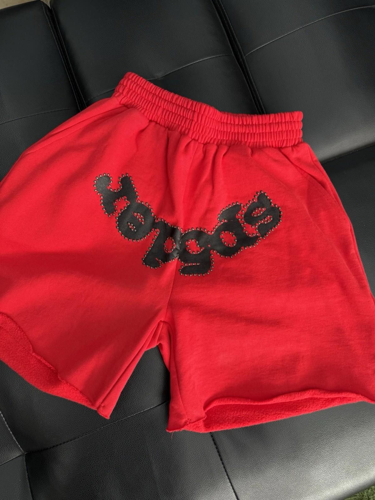 Sp5der Sp5der OG Web V2 Phantom Sweatshort “Red” New Studded (XS) Size US 28 / EU 44 - 5 Thumbnail