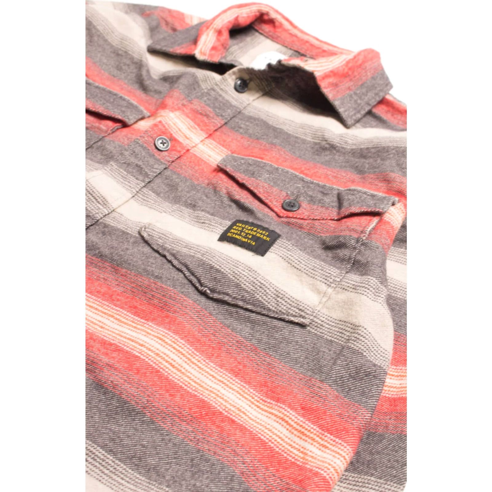 Vintage VINTAGE Vailent Shirt Small Orange Striped Flannel Cotton 27 Chest 20 Waist Womens? Mens? Size US S / EU 44-46 / 1 - 2 Thumbnail
