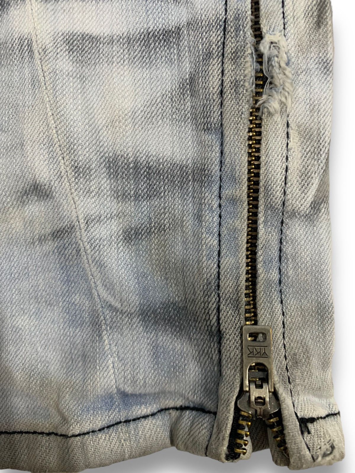 14th Addiction × Japanese Brand × Seditionaries ‼️RARE‼️Japanese Brand Johny Wolf Thrashed Mud Wash Punk Jeans Size US 31 - 9 Thumbnail