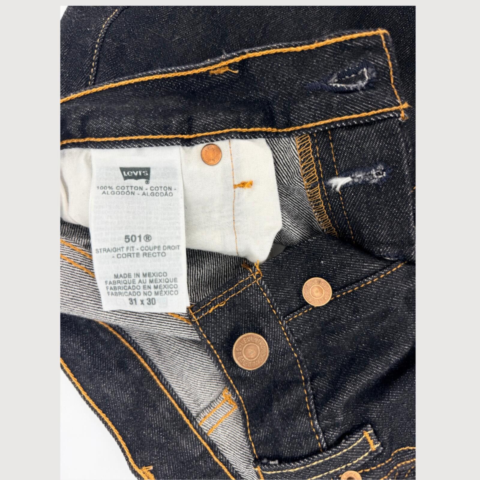 Levi's Levi's 501 Straight Fit Jeans Rinse 31x30 Size US 31 - 3 Thumbnail