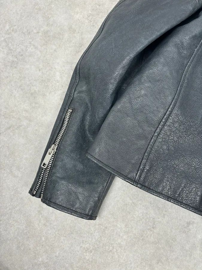 Polo Ralph Lauren 2010s Ralph Lauren Black Buffalo Leather American Flag Biker Jacket Size US L / EU 52-54 / 3 - 8 Thumbnail