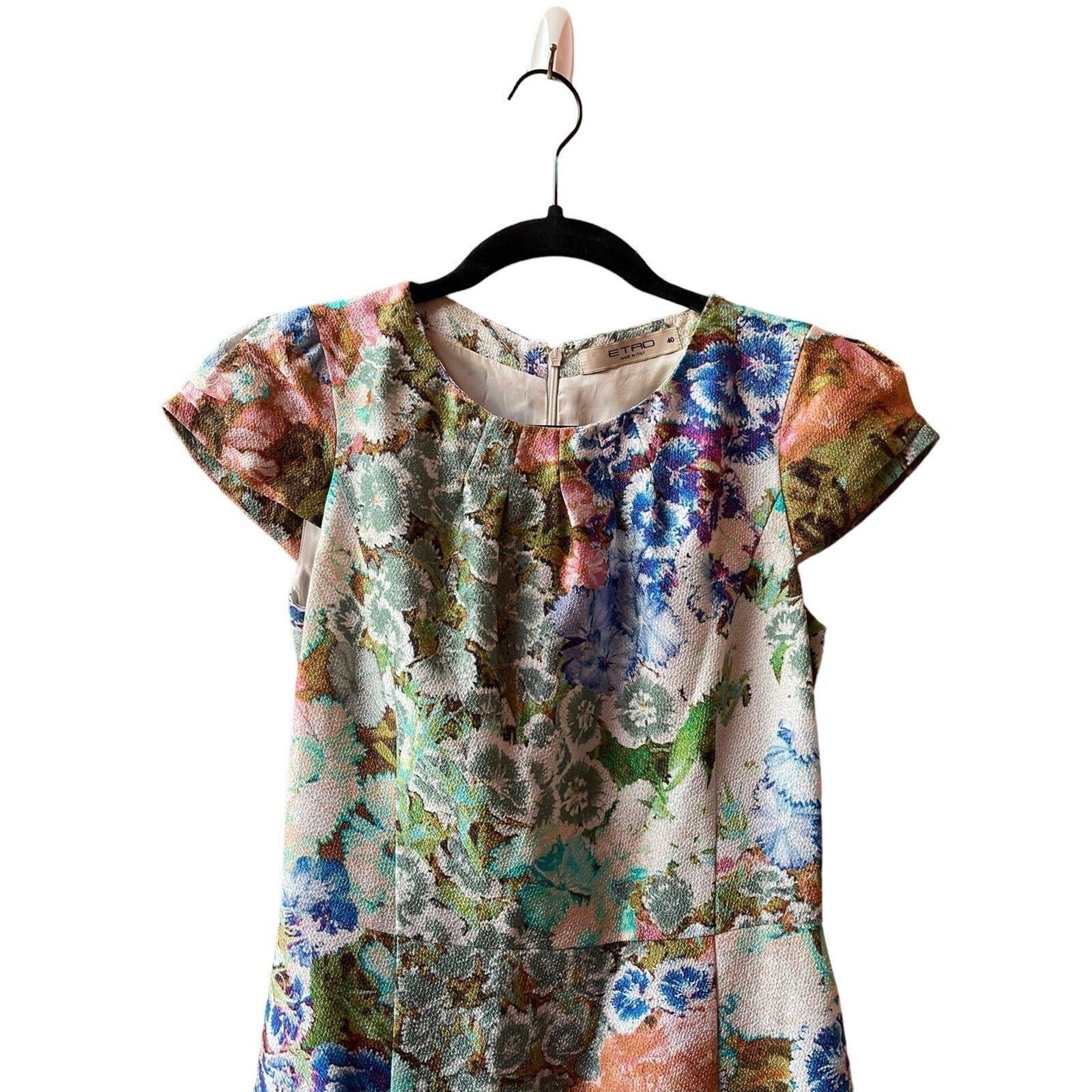 Etro ETRO Floral Print Knee-Length Dress Size 40 Size S / US 4 / IT 40 - 2 Thumbnail