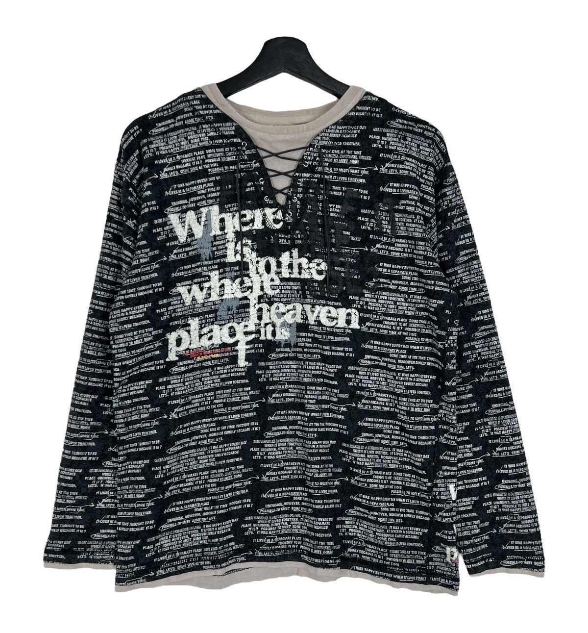 Japanese Brand × Vintage Y2k Distressed Vintage Oblo Noted Punk Layer Long Sleeve tee Size US M / EU 48-50 / 2 - 1 Thumbnail
